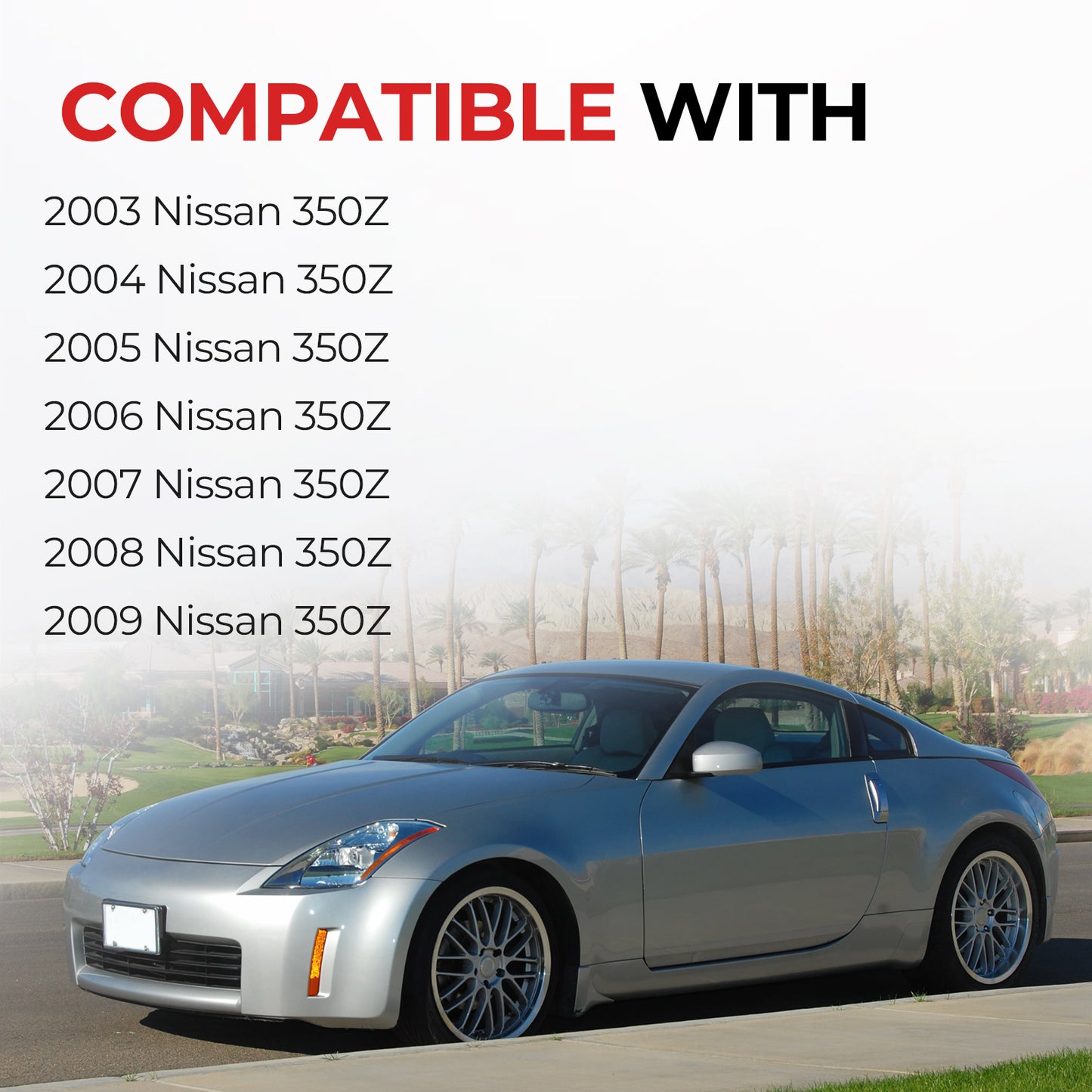 Nissan 350Z Exterior Door Handle Set 80607-CD41E - Left & Right Matte Black (2003-2009)