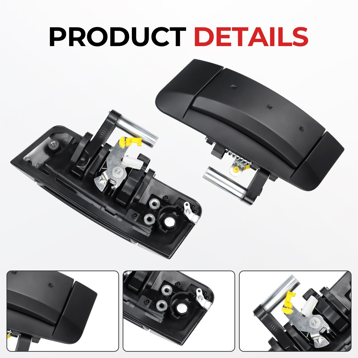 Nissan 350Z Exterior Door Handle Set 80607-CD41E - Left & Right Matte Black (2003-2009)