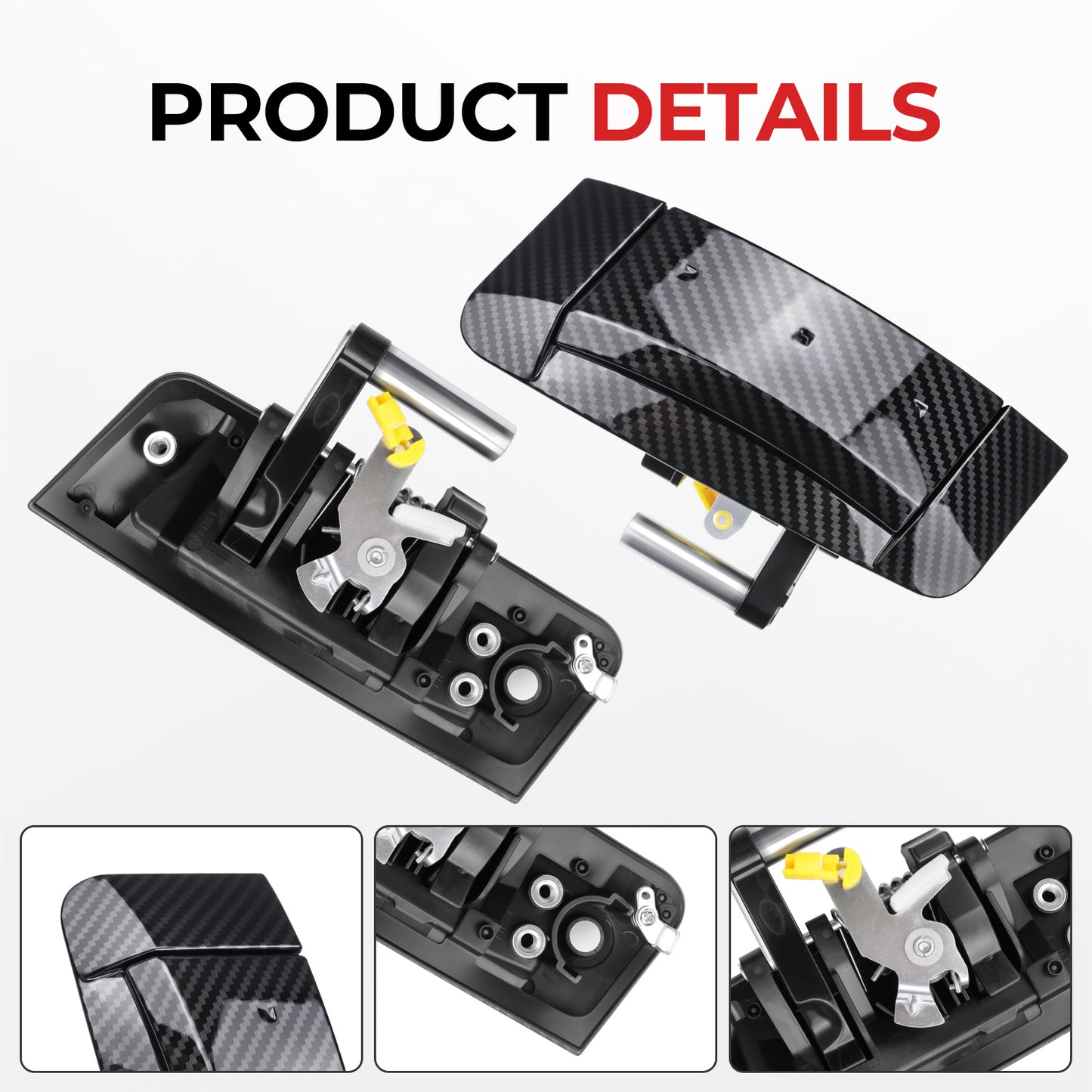 Nissan 350Z Exterior Door Handle Set 80607-CD41E - Left & Right Carbon Fiber (2003-2009)