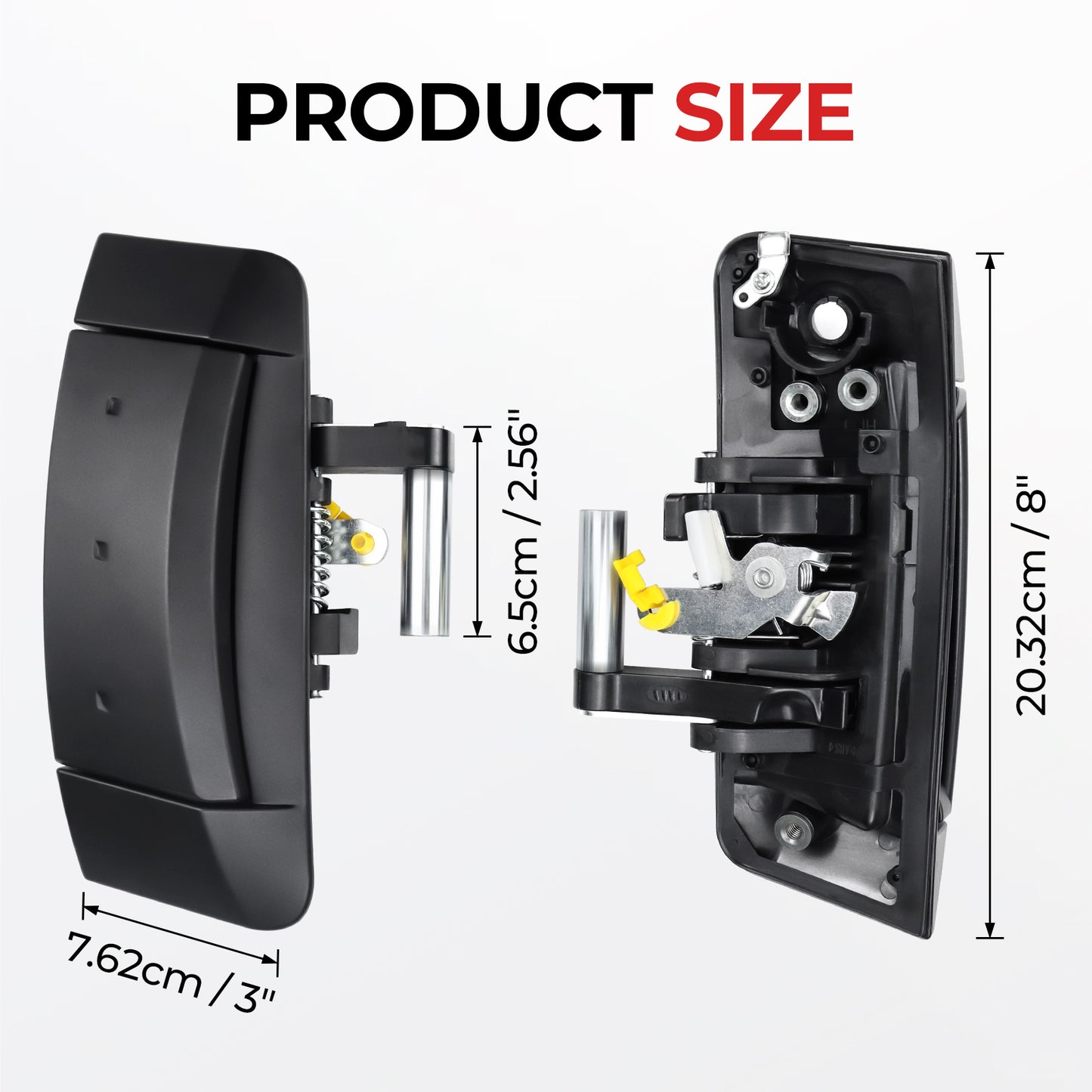 Nissan 350Z Exterior Door Handle Set 80607-CD41E - Left & Right Matte Black (2003-2009)