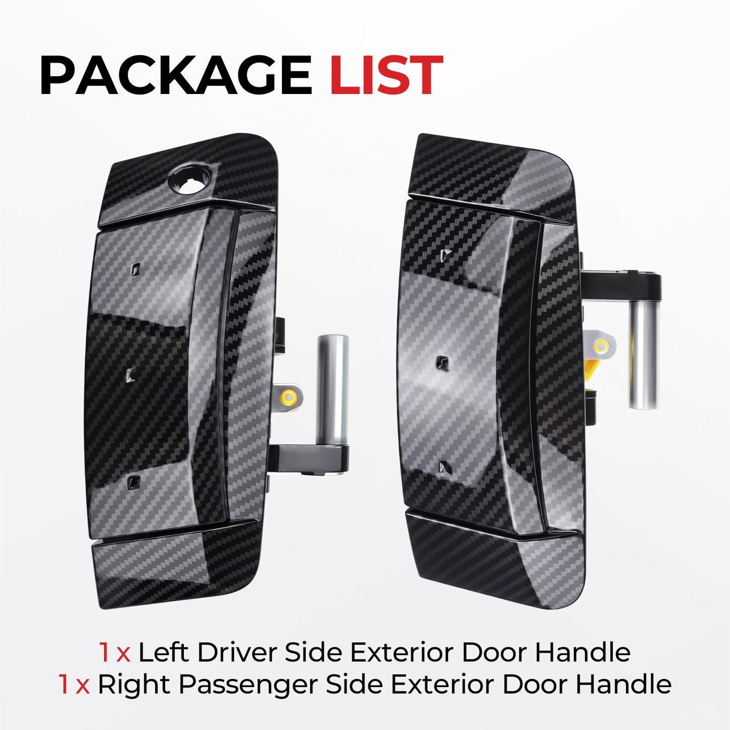 Nissan 350Z Exterior Door Handle Set 80607-CD41E - Left & Right Carbon Fiber (2003-2009)