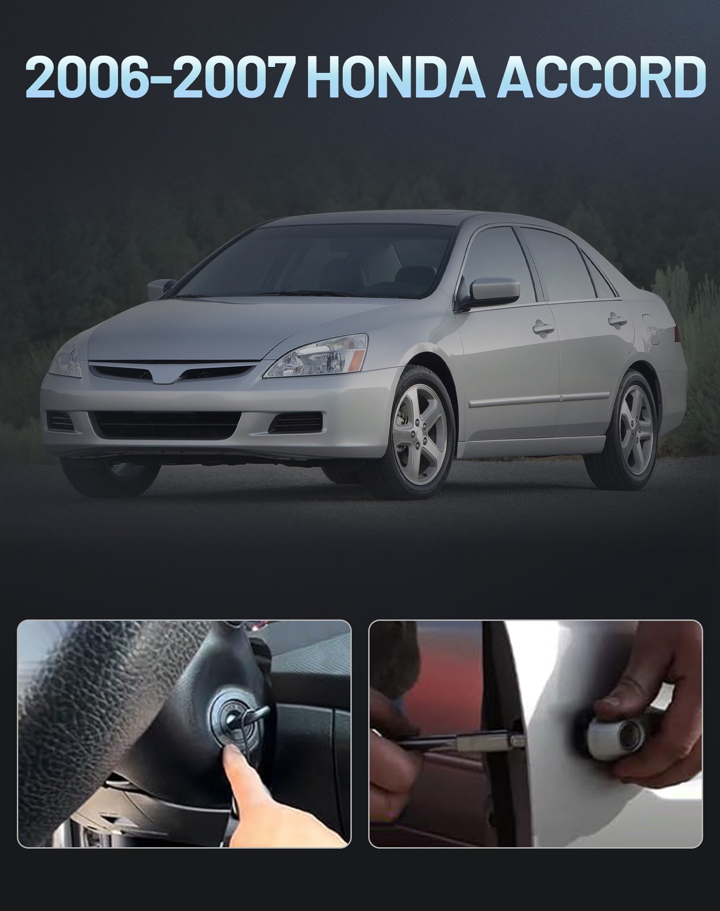 Honda Accord Complete Lock Set 675663429958 - Ignition Door Glove Box Fuel Cap 2 Keys 8E (2006-2007)