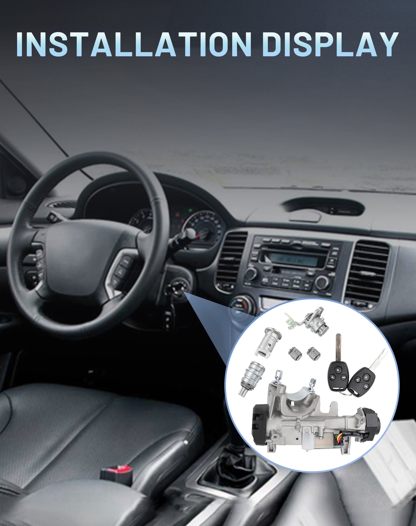 Honda Accord Complete Lock Set 675663429958 - Ignition Door Glove Box Fuel Cap 2 Keys 8E (2006-2007)