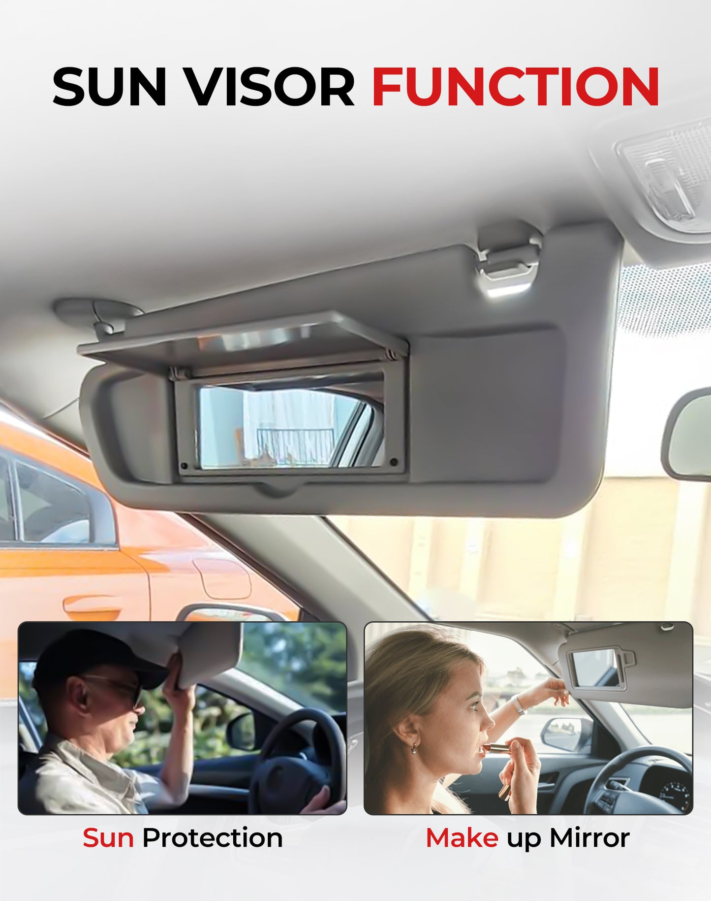 Honda Civic Passenger Sun Visor 83230-SNA-A01ZA - Right Side Dark Grey (2006-2011)