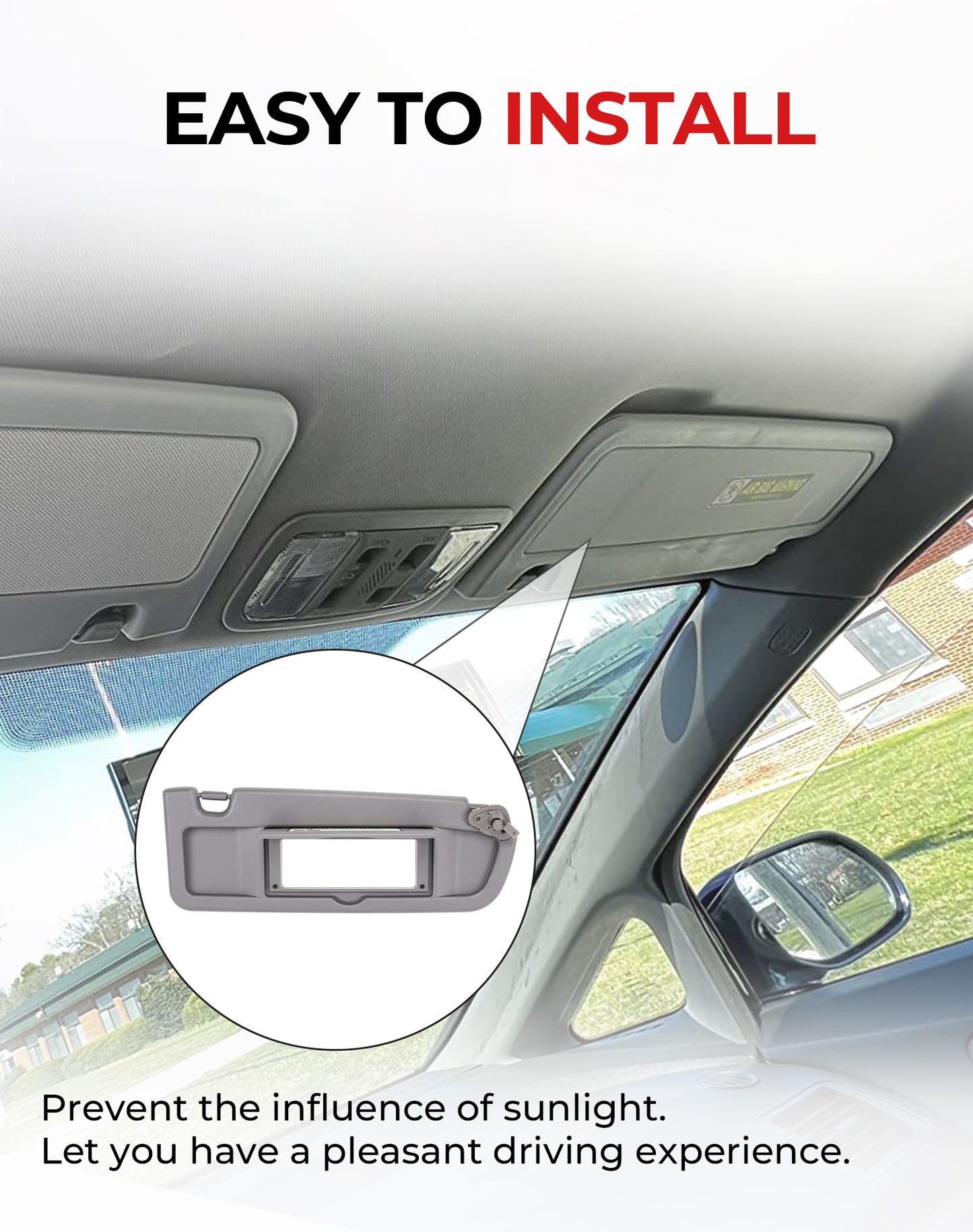 Honda Civic Passenger Sun Visor 83230-SNA-A01ZA - Right Side Dark Grey (2006-2011)