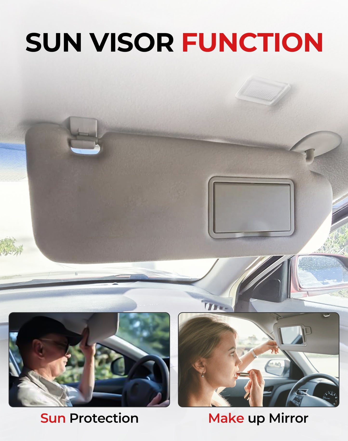 Toyota Camry Sun Visor Set 74320-06780-E0 - Left & Right Beige (2007-2011)
