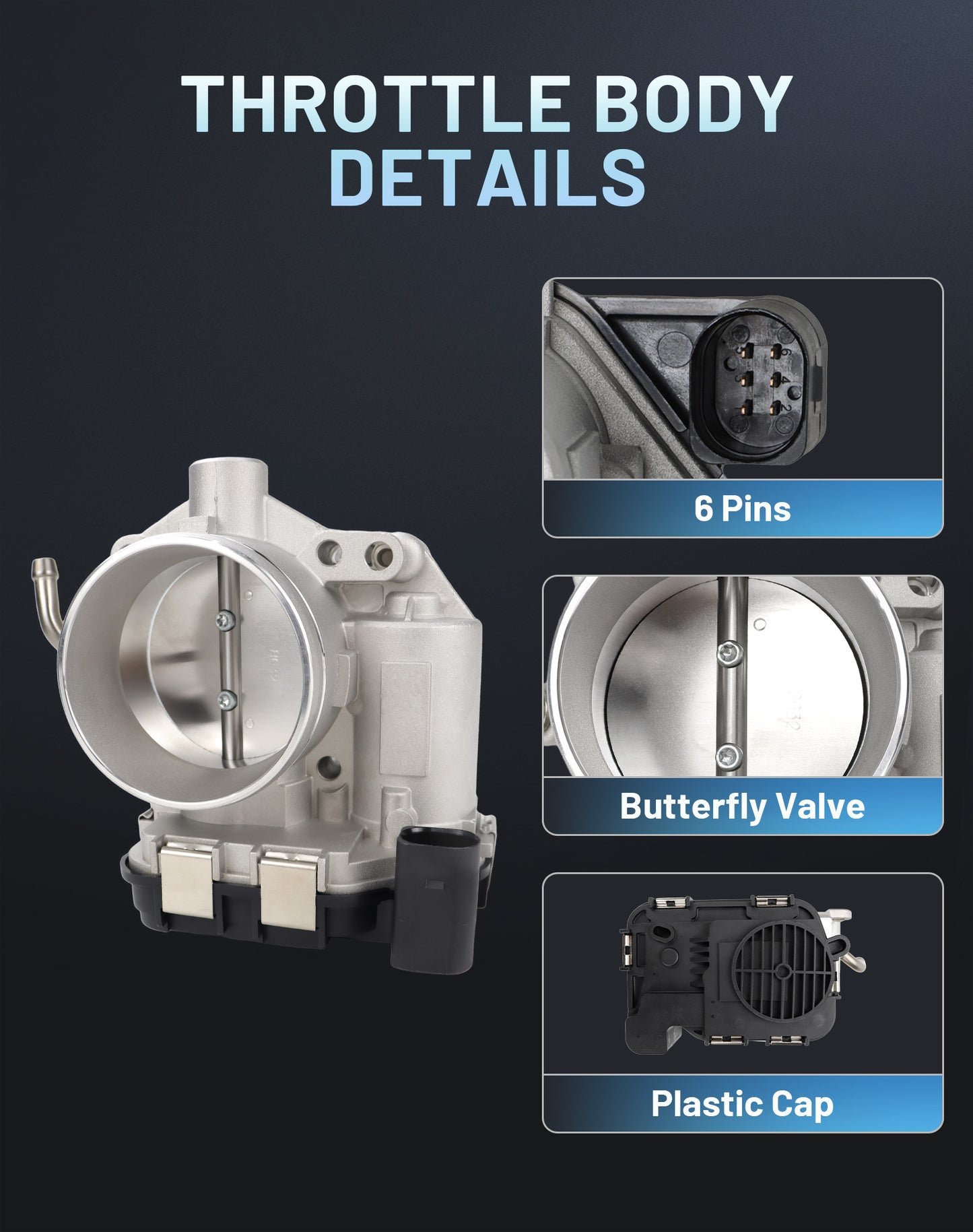 VW Electronic Throttle Body 07K133062A - Beetle Golf Jetta Passat 2.5L (2007-2015)