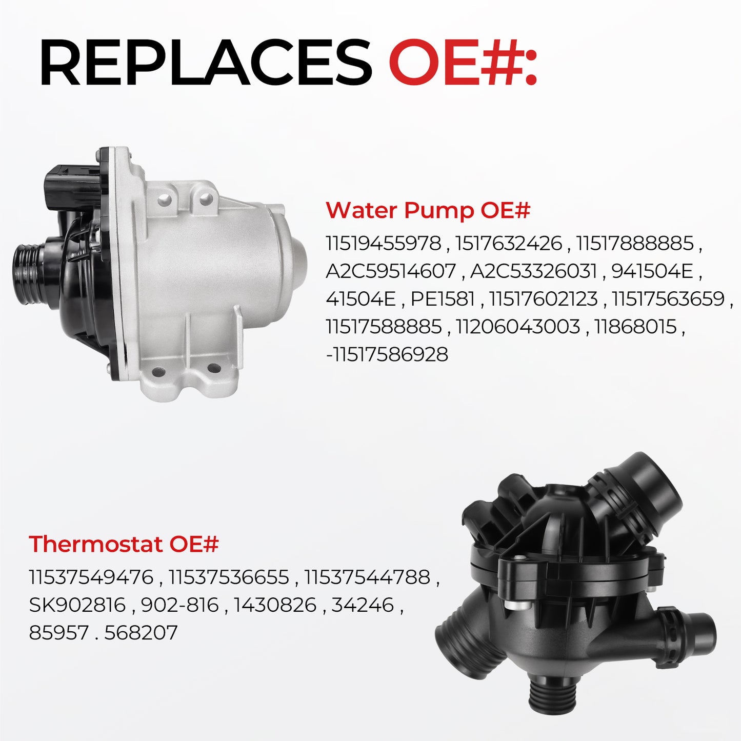 BMW Electric Water Pump 11517632426 - 135i 335i 535i Z4 3.0L L6 (2007-2016)