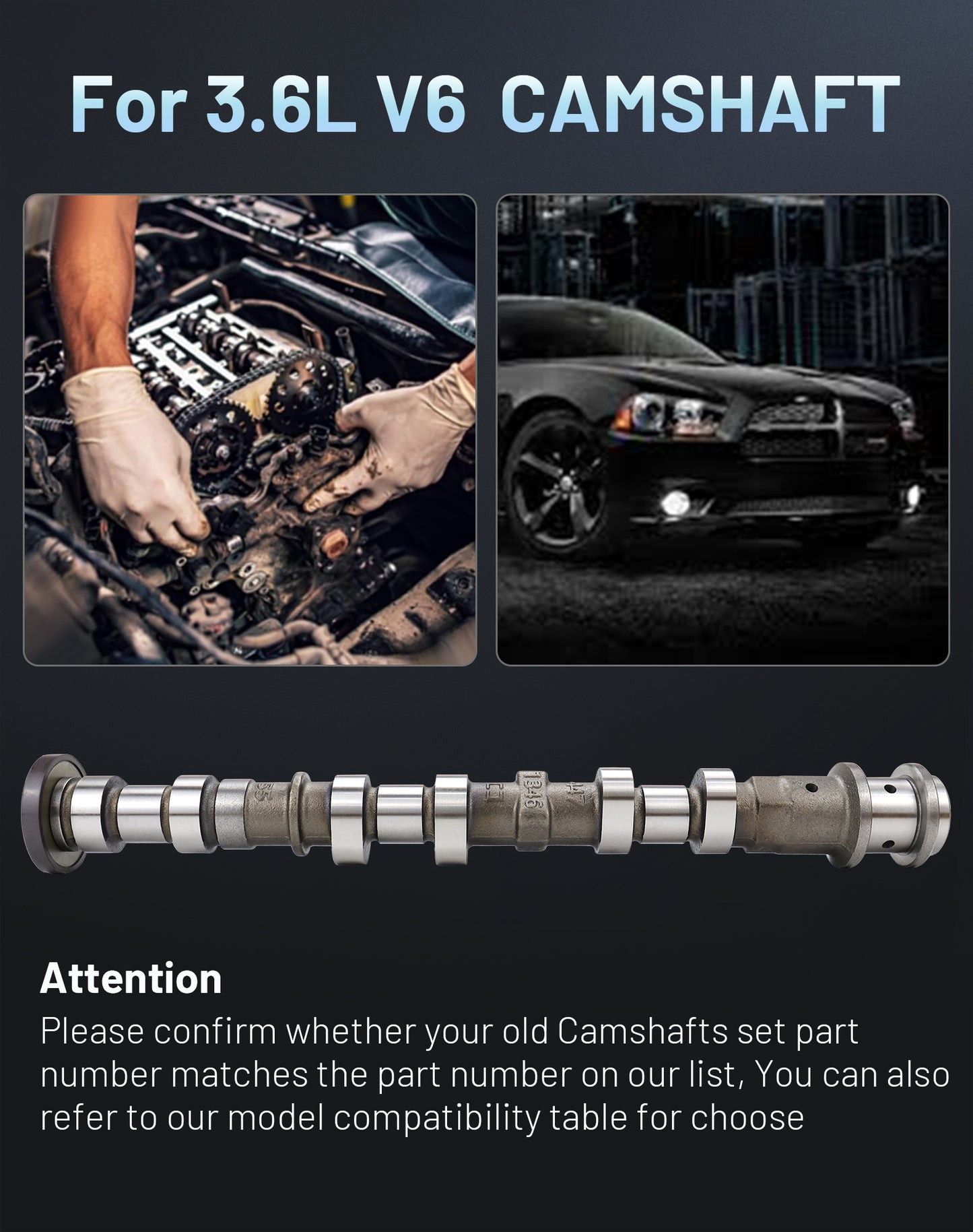 Chrysler Dodge Jeep Exhaust Camshaft 5184377AG - Left Side 3.6L V6 (2011-2016)