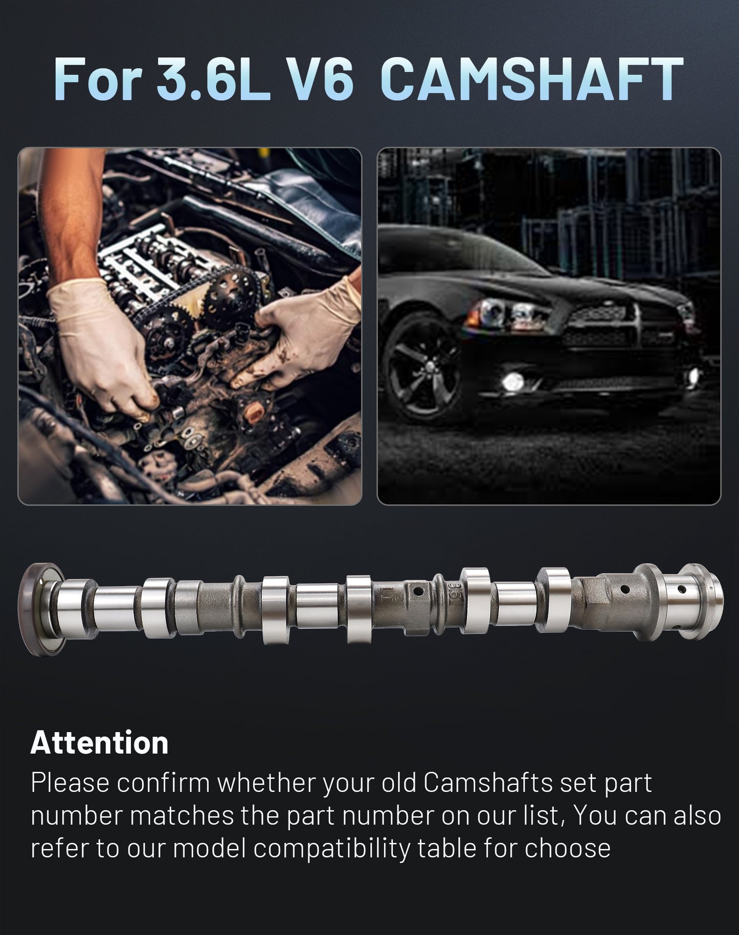 Chrysler Dodge Jeep Intake Camshaft 5184379AG - Left Side 3.6L V6 (2011-2016)
