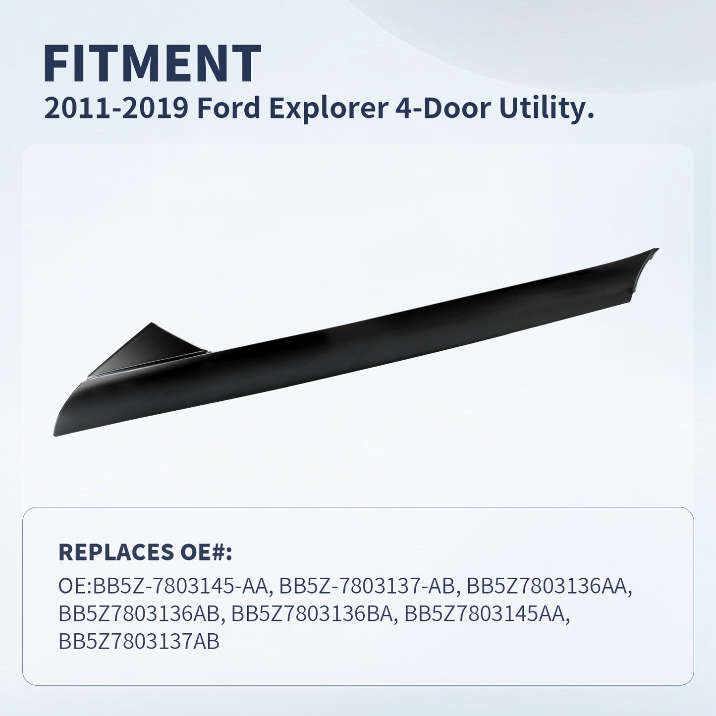 Ford Explorer Windshield Trim Molding 926-450 926-451 - A Pillar L&R Outer & Inner Set (2011-2019)