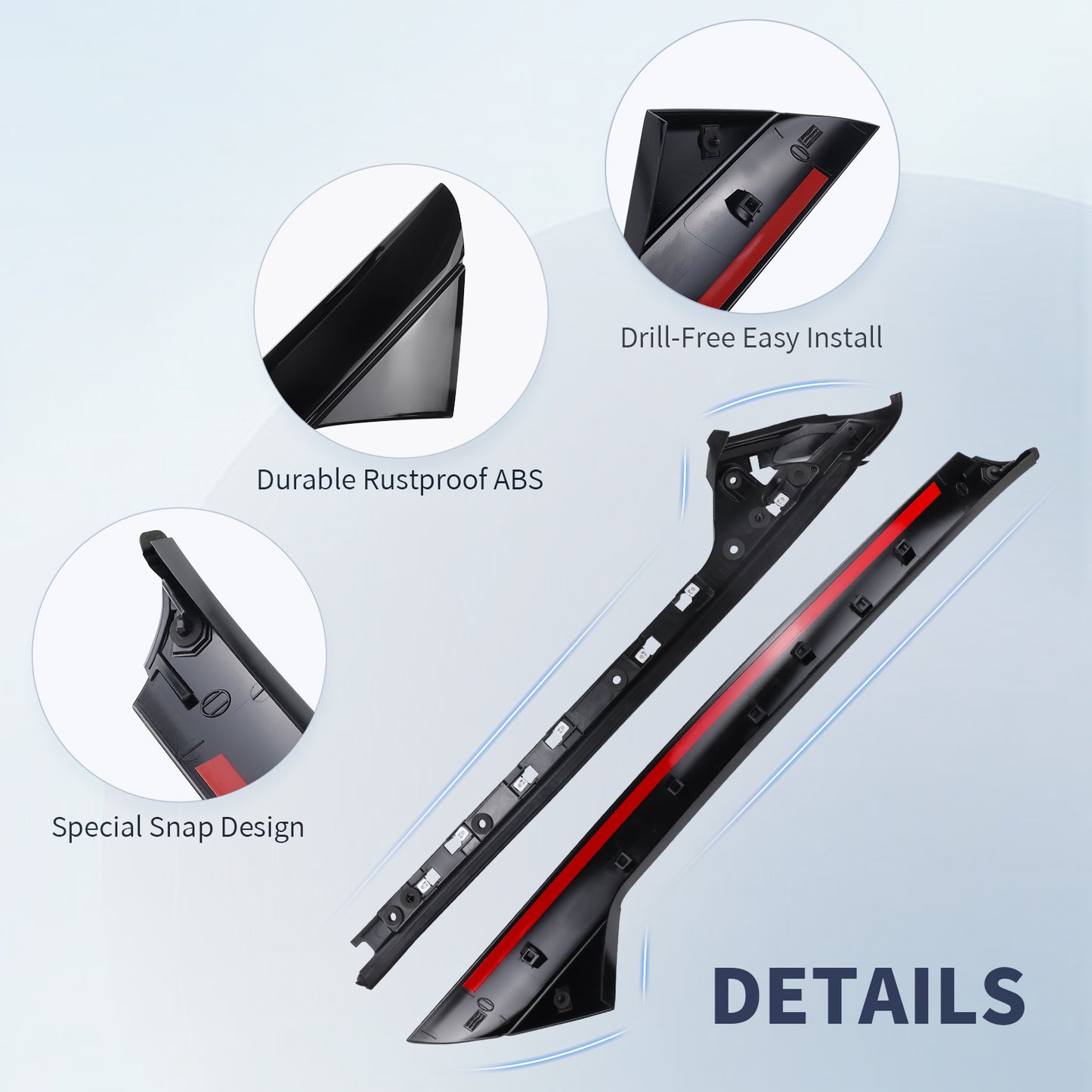 Ford Explorer Windshield Trim Molding 926451 - A Pillar Right Outer & Inner (2011-2019)