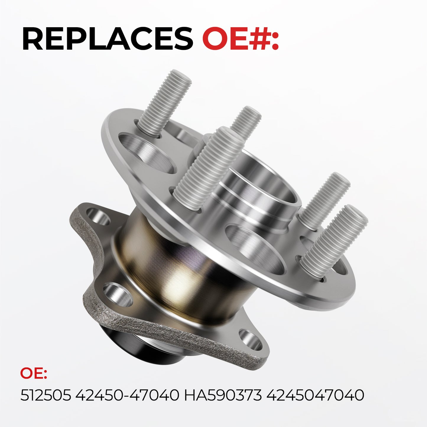 Toyota Prius Rear Wheel Bearing Hub Assembly 512505 - 5-Lug with ABS (2010-2015)