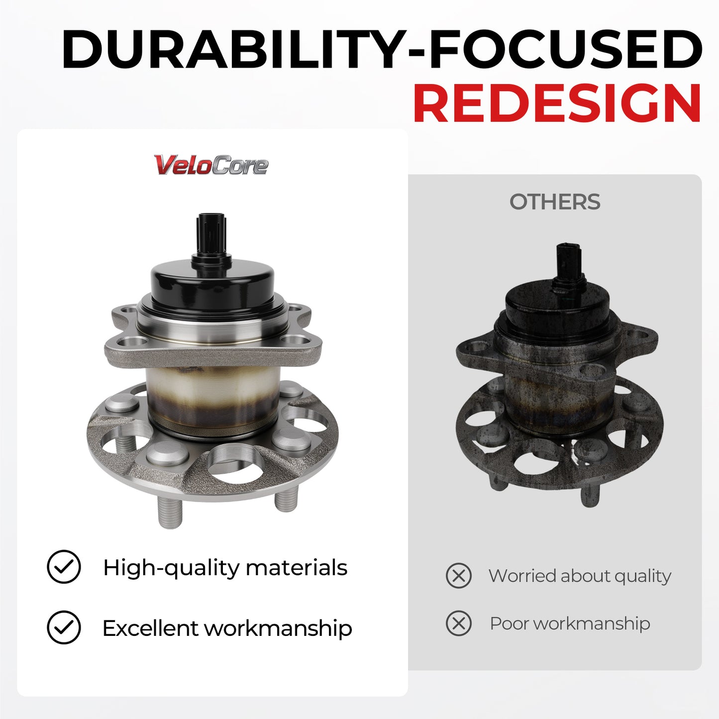 Toyota Prius Rear Wheel Bearing Hub Assembly 512505 - 5-Lug with ABS (2010-2015)