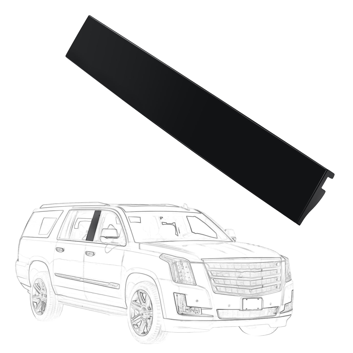 Cadillac Chevy GMC B Pillar Trim Molding 926-242 - Right Side (2015-2020)