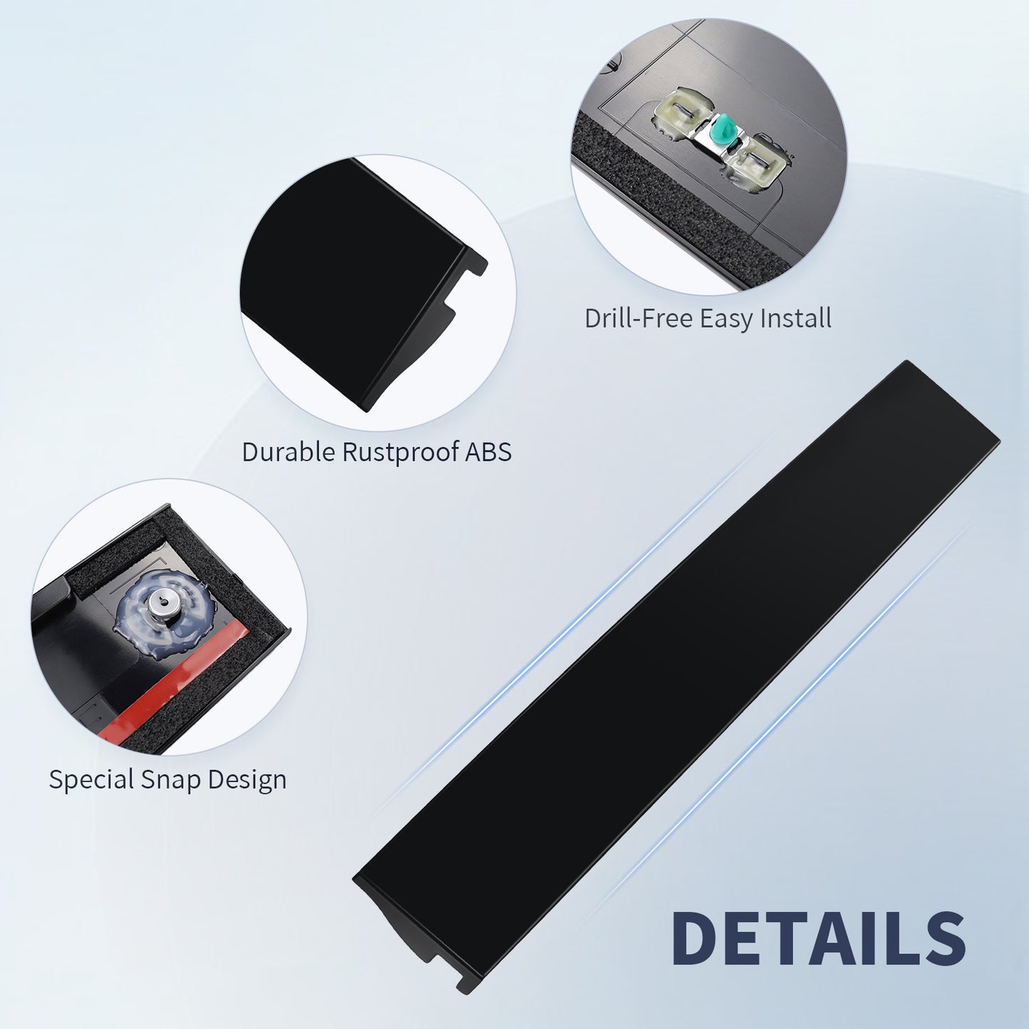 FEXON Outer B Pillar Door Trim Molding 926-242 Right Replacement, Black