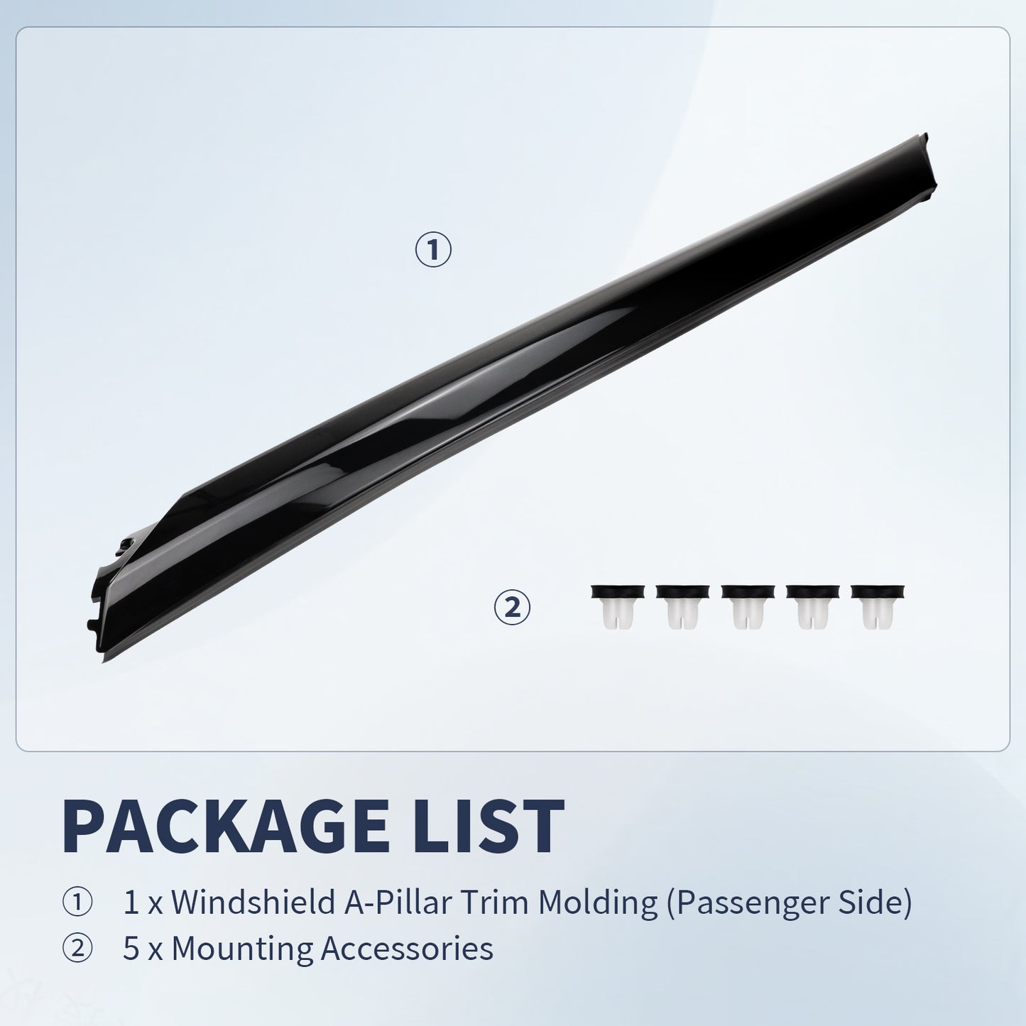 AIKEPT Windshield Trim Molding A Pillar 768369DD0A Compatible with 2016-2020 Maxima Replacement for 76836-9DD0A, Right Accessories