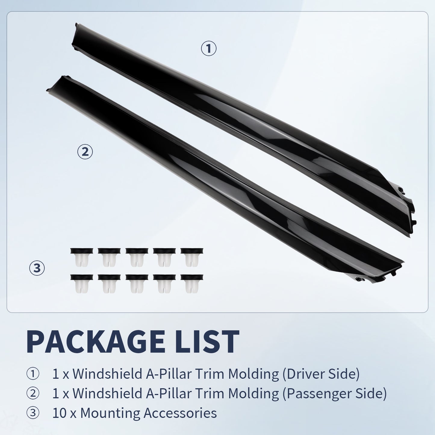 Nissan Maxima Windshield Trim Molding 76837-9DD0A - A-Pillar Driver Side 2-Pack (2016-2020)