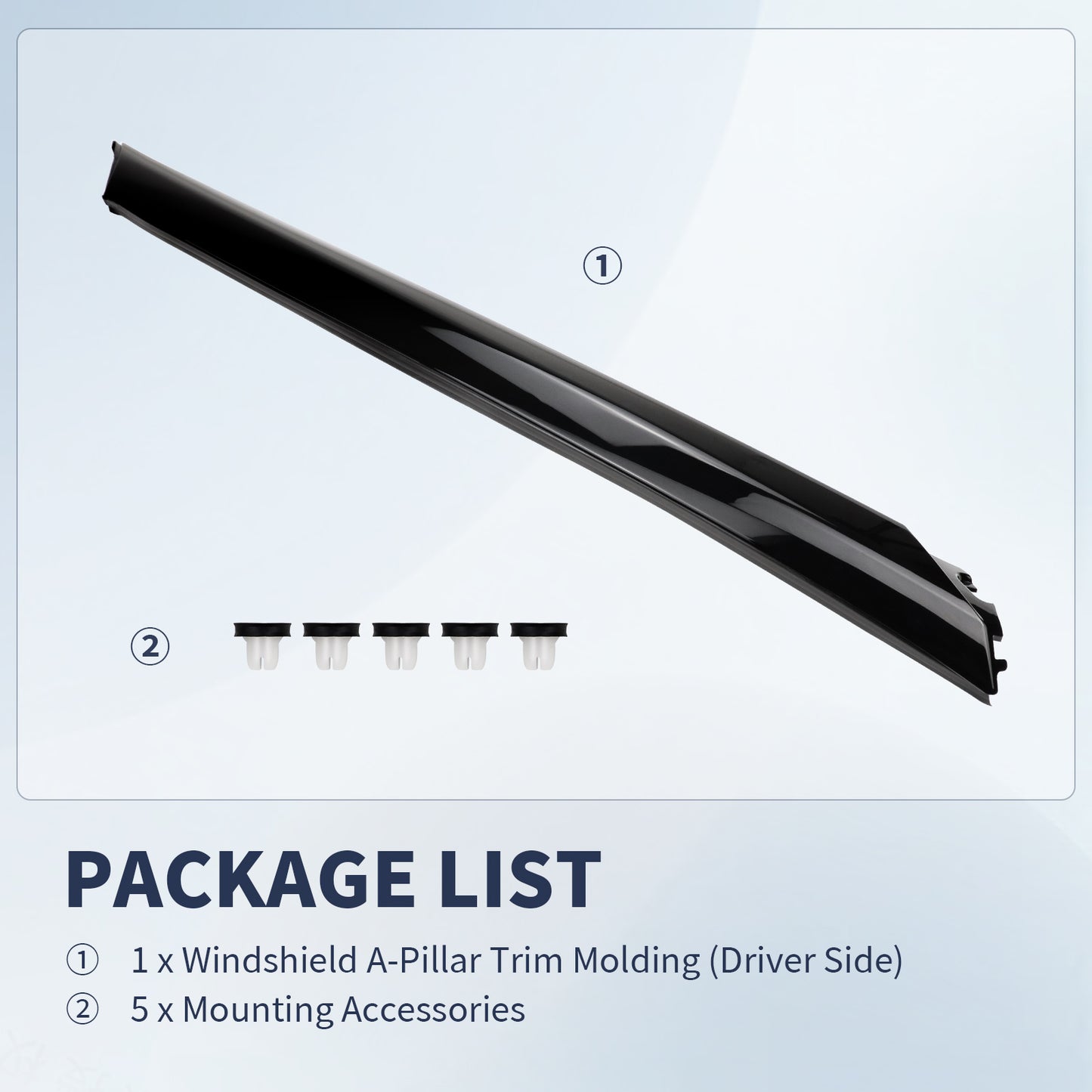 FEXON Windshield Molding Trim 788739DJ1A - Rear Left C-Pillar for Nissan Maxima 2016-2021 | OEM Quality Black Trim