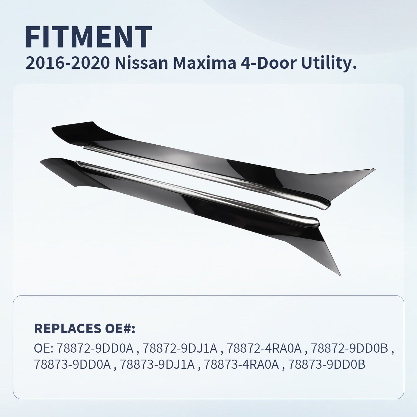 Nissan Maxima Rear Pillar Trim Molding - Left & Right (2016-2021)