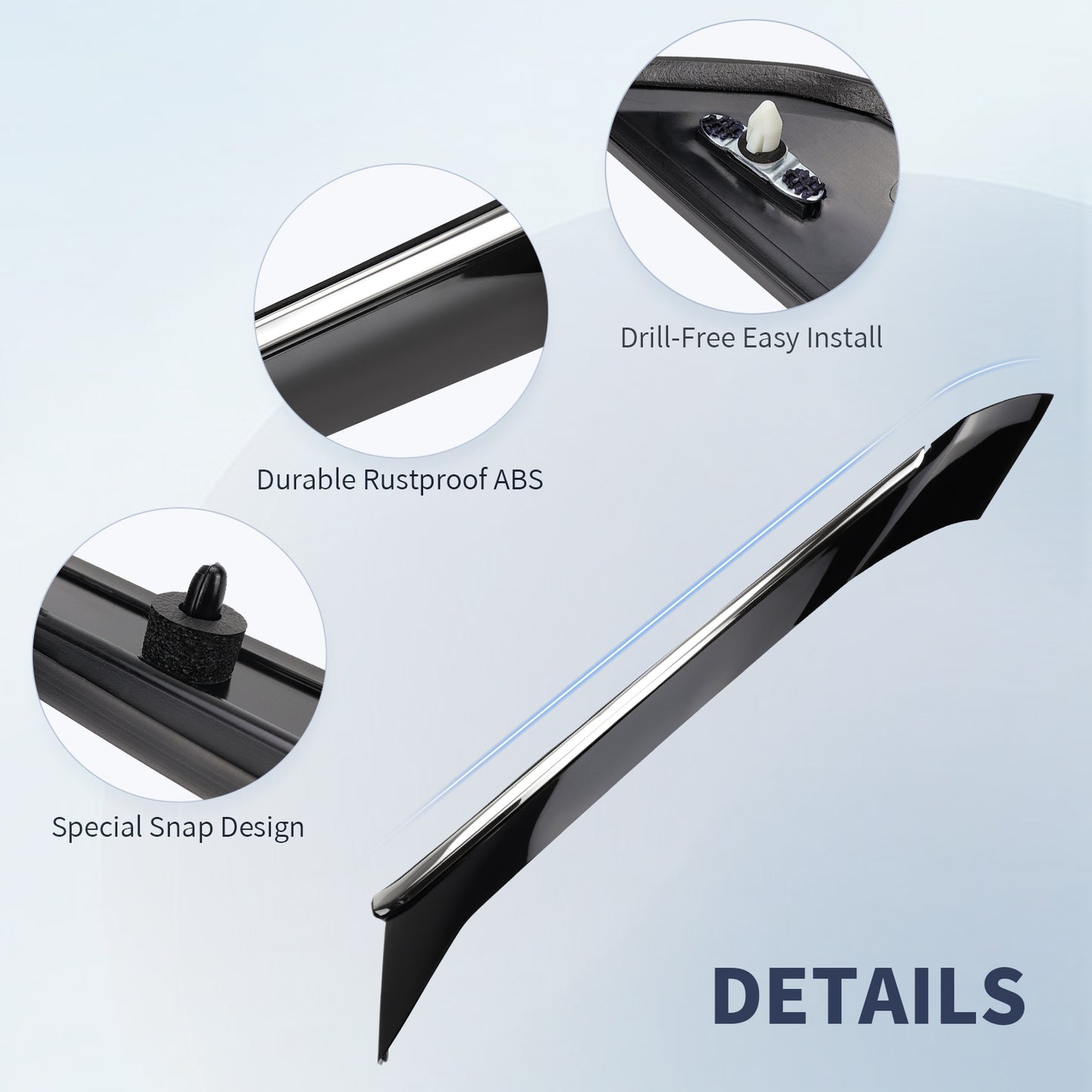 Fexon Outer Windshield Trim Molding Panel Rear Pillar for 2016-2021 Maxima, Rear Right Replacement, Black,78872-9DJ1A 78872-4RA0A, 1 Count