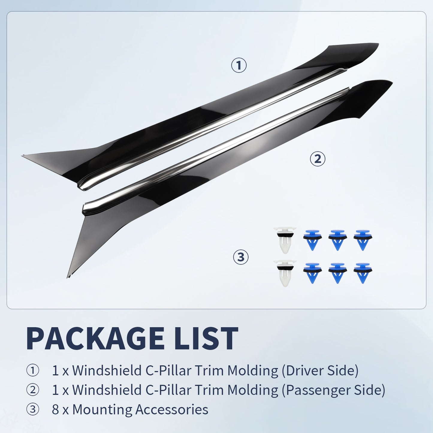Nissan Maxima C Pillar Trim Molding 78872-9DD0A - Left & Right Set (2016-2020)