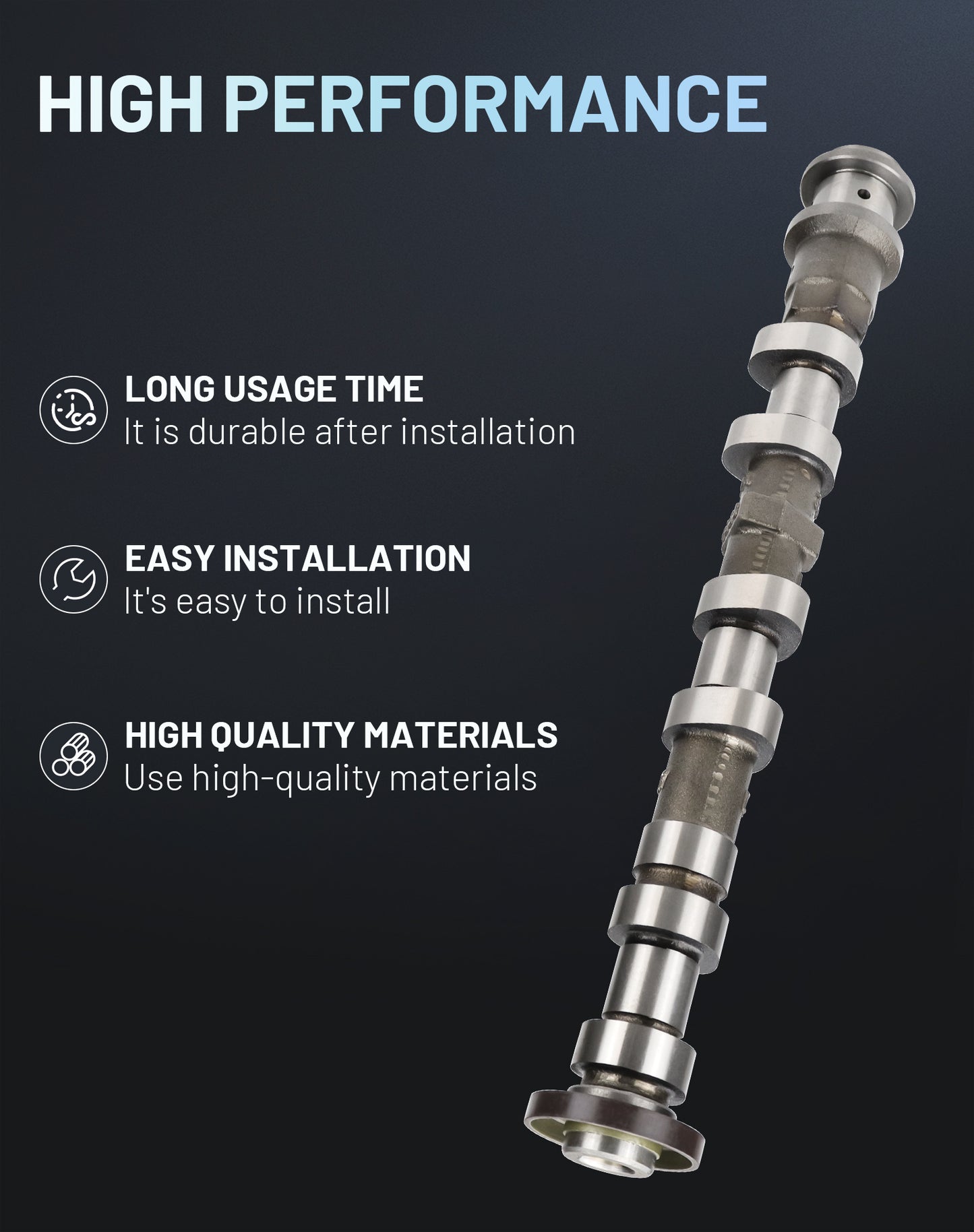 Jeep Dodge Chrysler Exhaust Camshaft 5048029AA - Left Side 3.6L V6 (2016-2024)