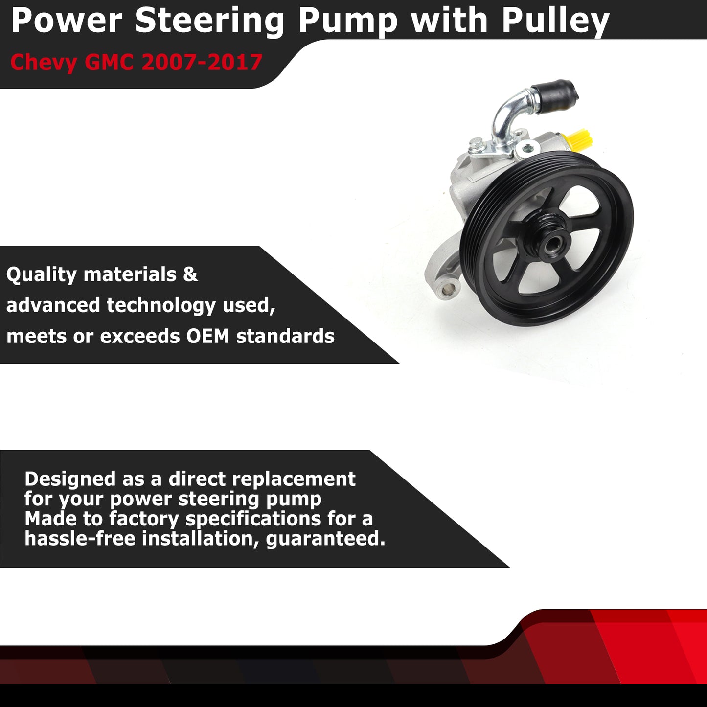 FEXON Power Steering Pump with Pulley, New, 20954812, 1 Piece