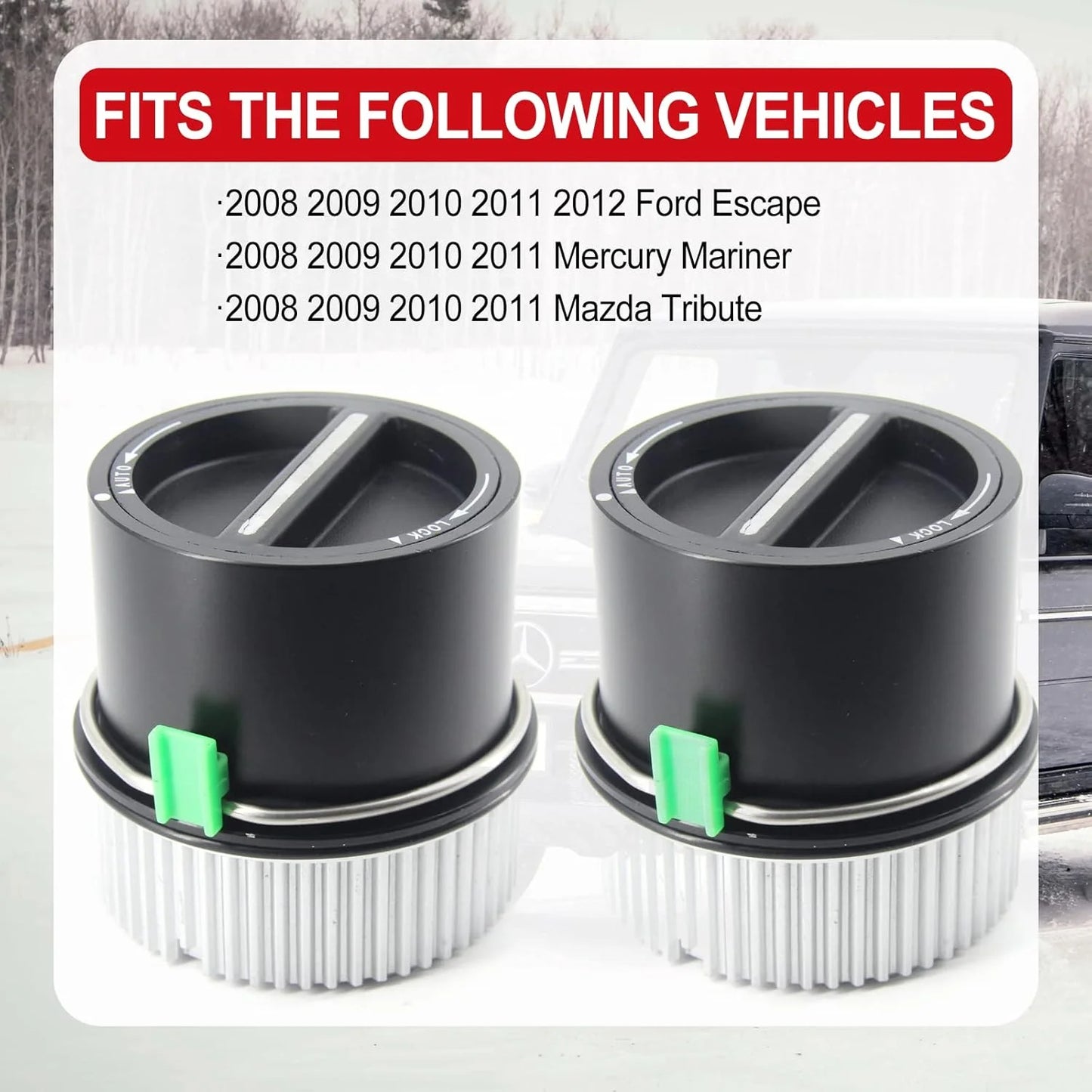 FEXON 4WD Auto Locking Hub Pair Kits Replacement,1C3Z-3B396-CB and 600-203. 2 Pack