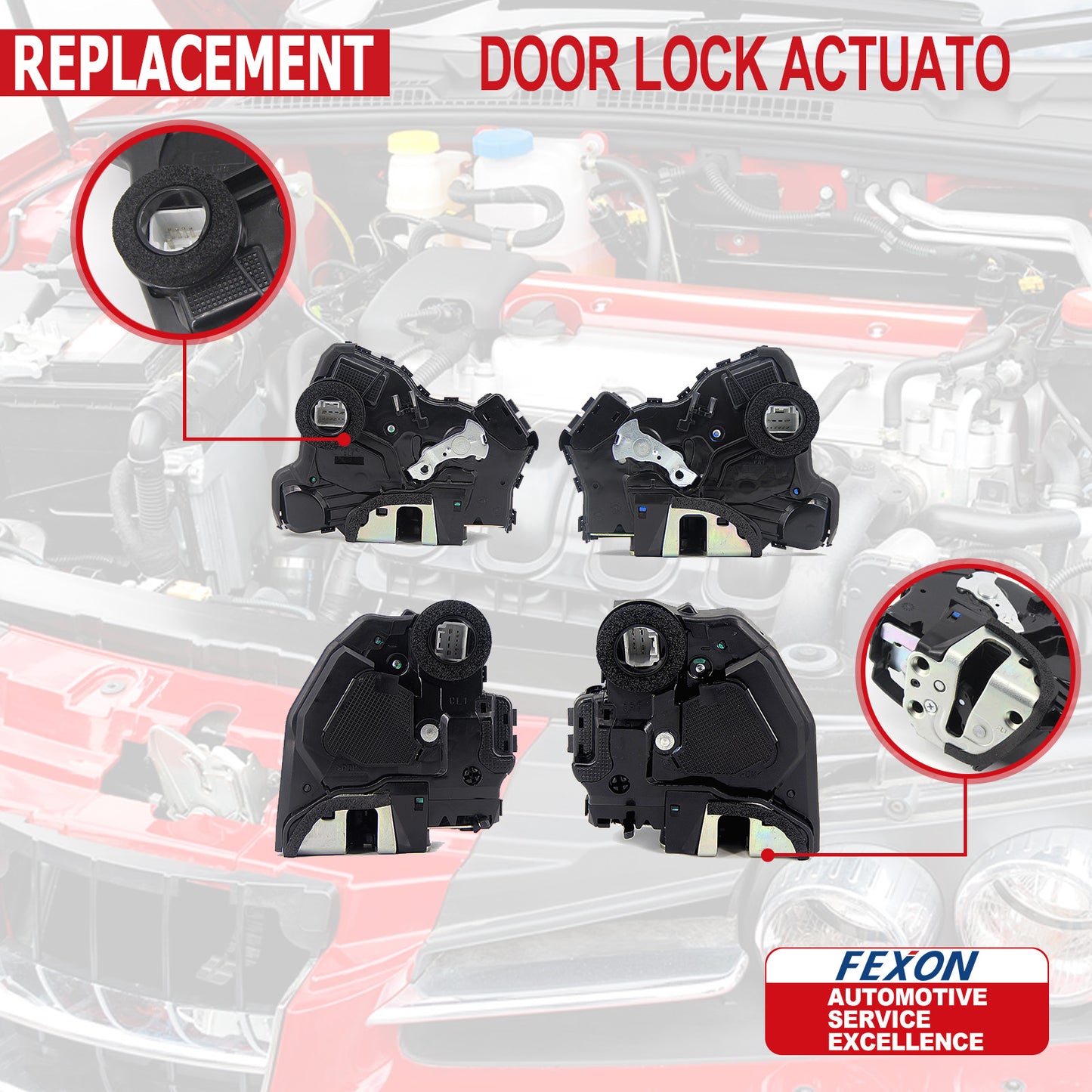 FEXON Front & Rear for Toyota Camry Corolla RAV4 4Runner Highlander Prius Scion xB, Lexus ES300h GX460 2007-2016, Replaces 69040-42250
