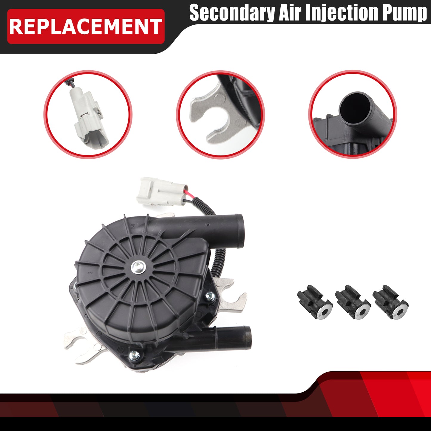 FEXON Secondary Air Injection Smog Pump for 2005-2015 Toyota Tacoma 2.7L L4, 176000C020 and 176100C020.,4-pack