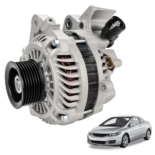 VeloCore Alternator Compatible with Honda Civic L4 1.8L 2006 2007 2008 2009 2010 2011, Replace 31100RNAA01 400-48050 3611176 40048050 A80249 AHGA67 31100RNAA012M2 90273306 11176N 31100-RNA-A01