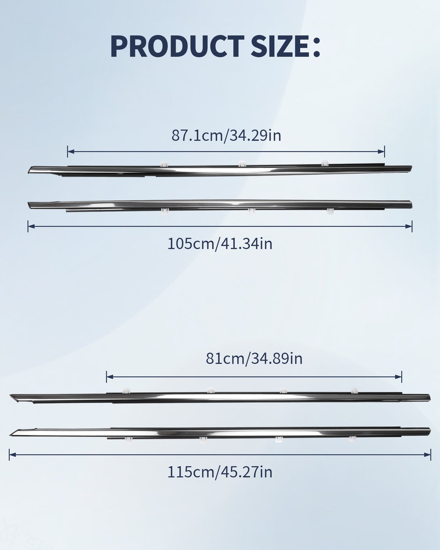 Chrome Window Molding Trim Set for Honda Accord 2008-2012 (4PCS) - OEM Quality Weatherstrip Seal