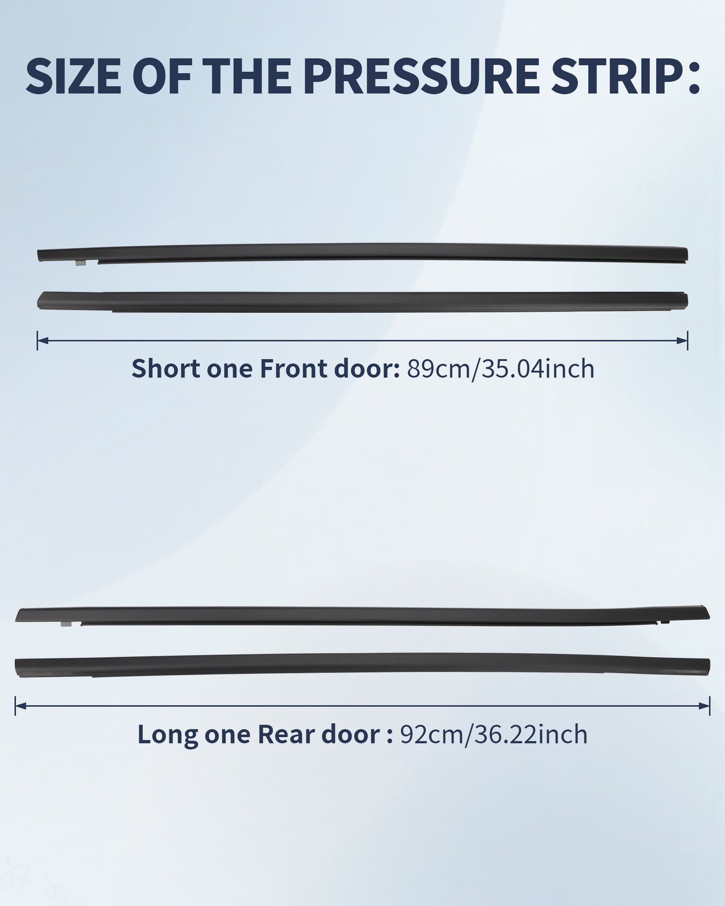 AIKEPT Window Weather Stripping Seal Belt, Complete Set of 4, Compatible with Honda Civic 4-Door Sedan 2016-2021, Replaces 72410-TEA-T01 & 72450-TEA-T01