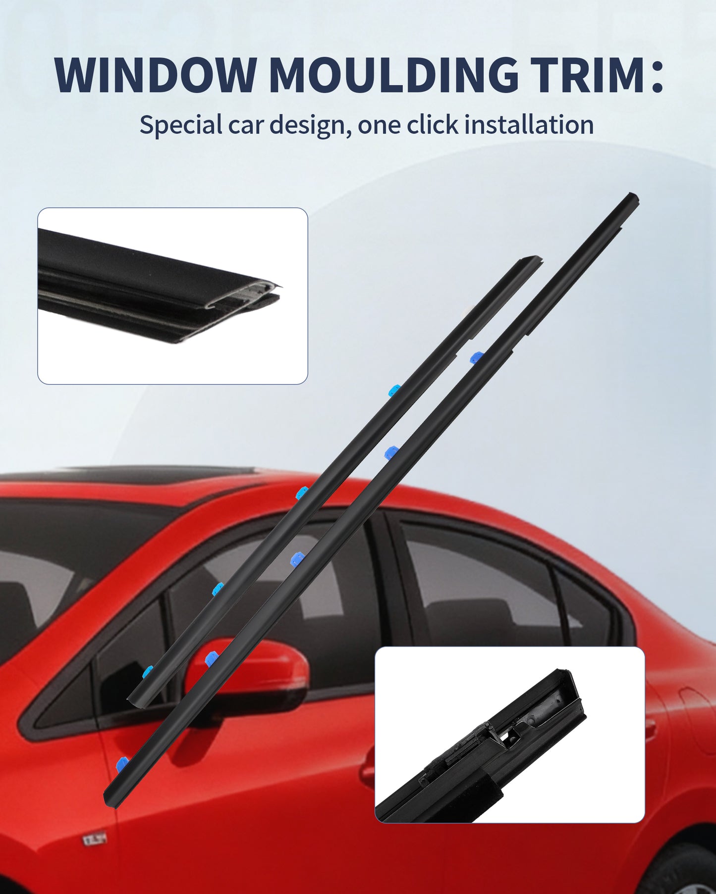 Honda Civic Window Weather Stripping Kit 2012-2015 4-Door Sedan | OEM Replacement 72450-TR0-A01
