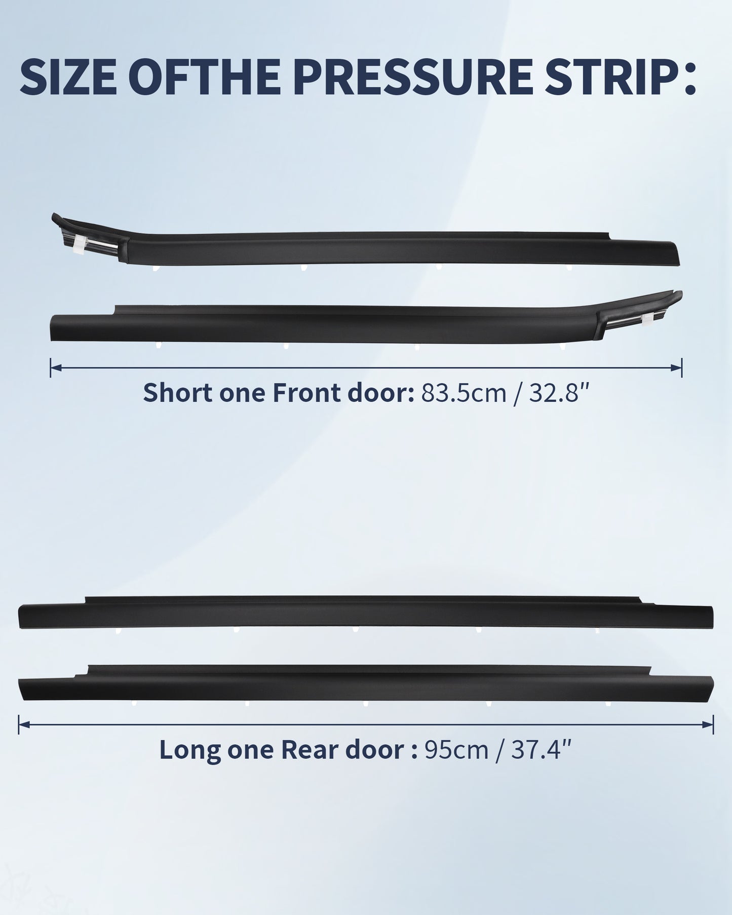 AIKEPT 4PCS Window Molding Trim Weatherstrip Seal Belt, Compatible with 2000-2006 Tundra & 2001-2007 Sequoia, Replaces 75710-0C010, 75720-0C010, 75730-0C010, 75740-0C010