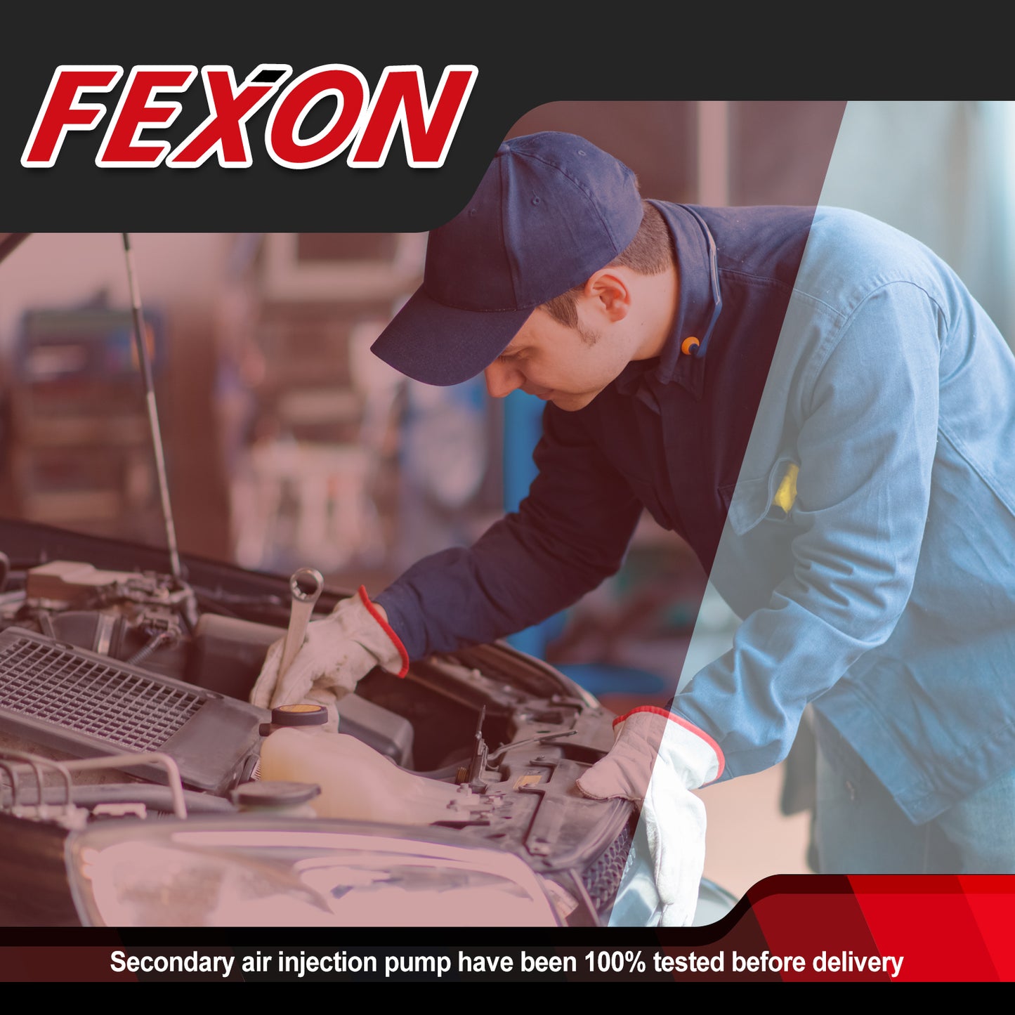 FEXON Secondary Air Injection Smog Pump for 2005-2015 Toyota Tacoma 2.7L L4, 176000C020 and 176100C020.,4-pack