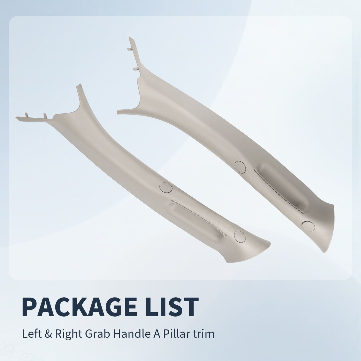 AIKEPT A-Pillar Grab Handle Pair for 2002-2010 Dodge Ram 1500 2500 3500, Interior Trim Replacement Compatible with OE# 1TE75BD1AA, 1TE74BD1AA (Left & Right, Beige)