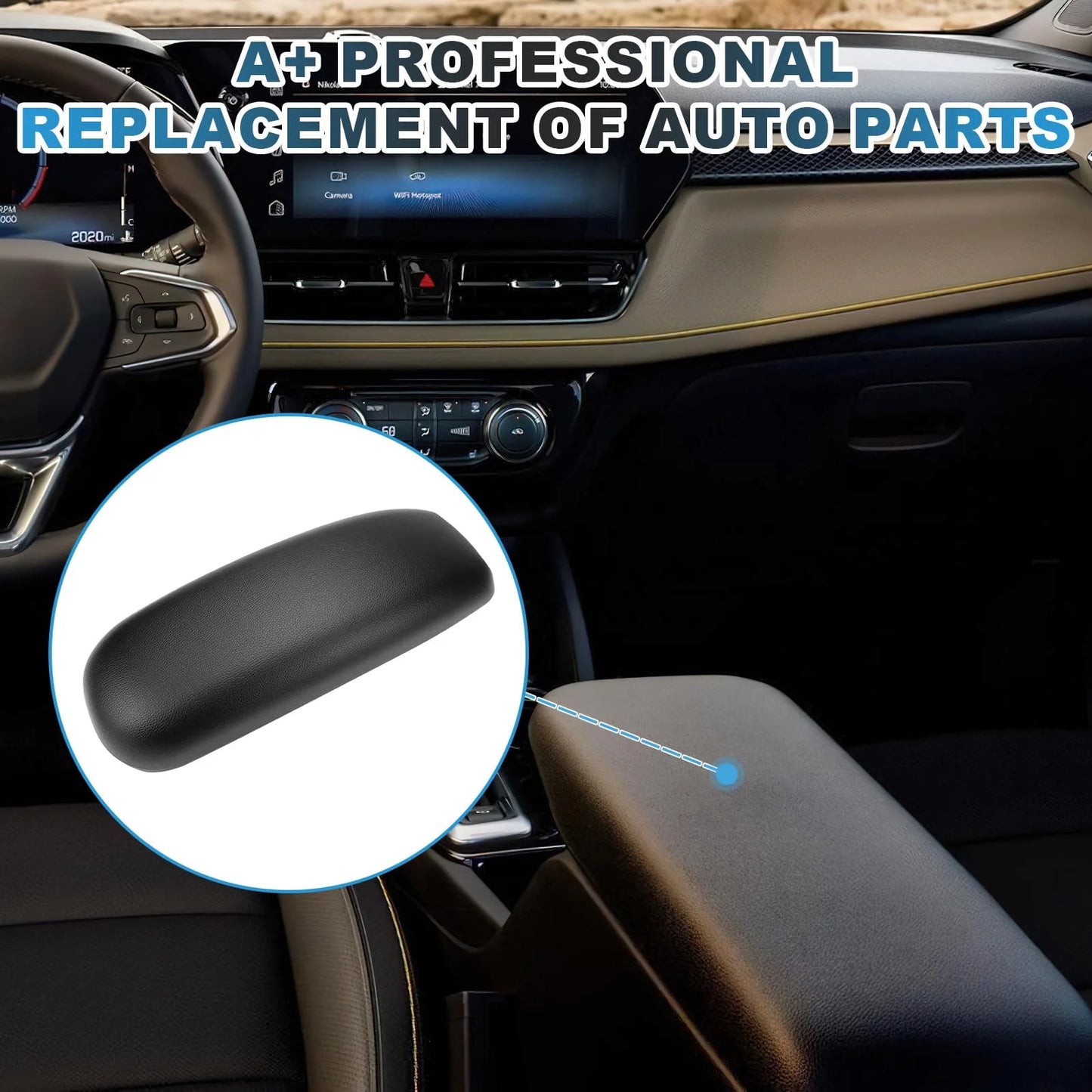 Center Console Lid Armrest Replacement Compatible with 1998-2004 Chevy Blazer Black Replaces 925-002 15718163AM