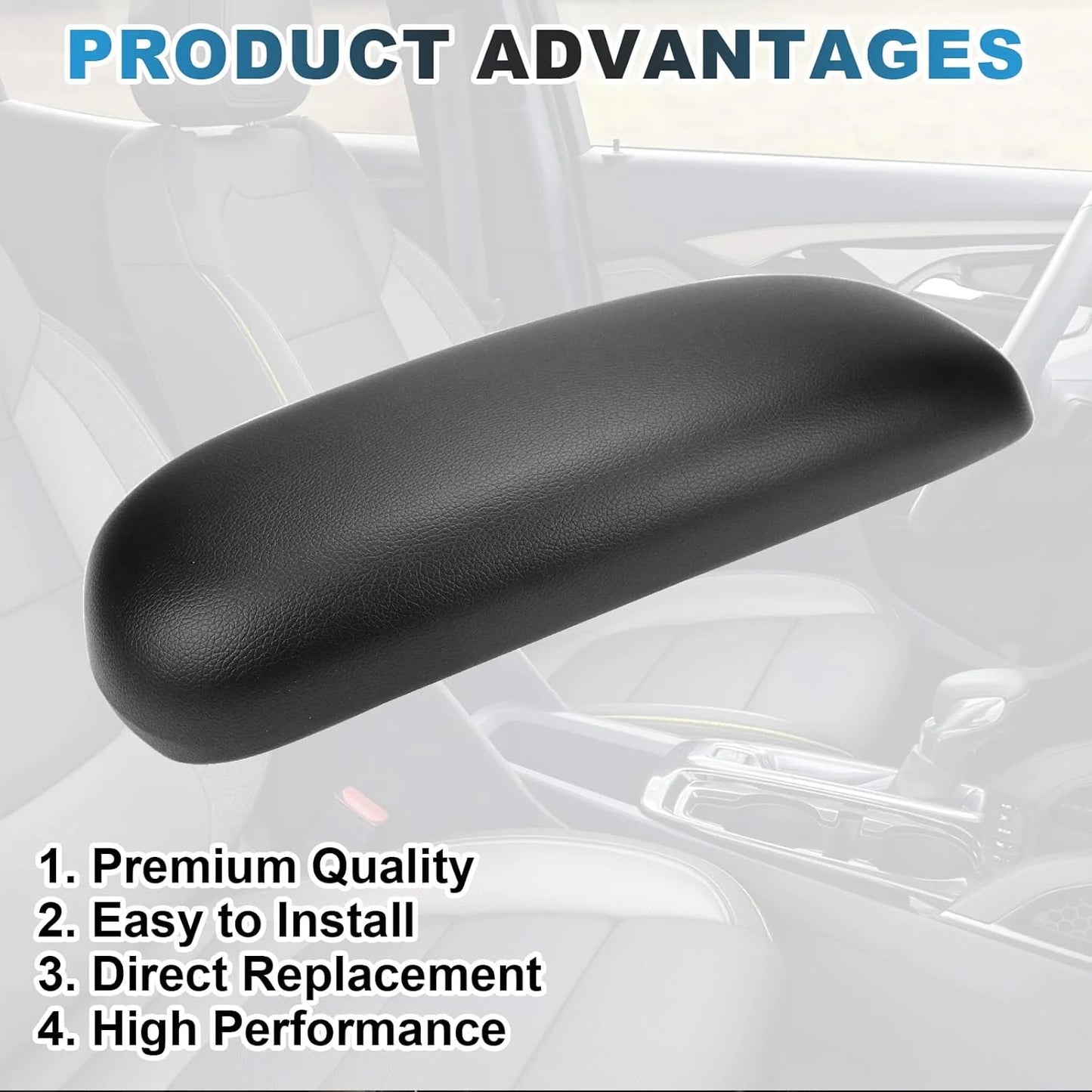 Center Console Lid Armrest Replacement Compatible with 1998-2004 Chevy Blazer Black Replaces 925-002 15718163AM