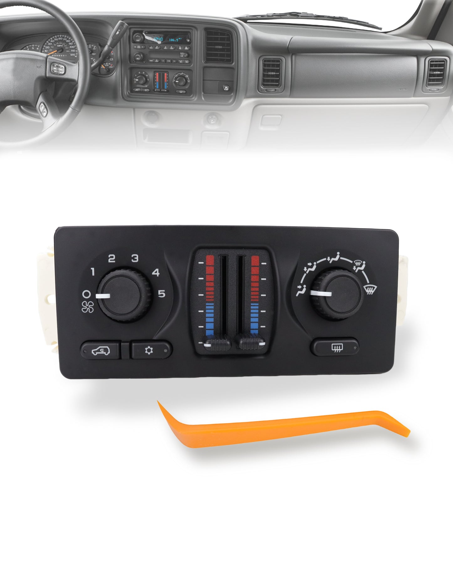 Flecto Climate Control Module Compatible with 2003 2007 GM Vehicles Replacement AC Control Panel Replaces OEM Part 599-210XD Easy Installation and Durable Build