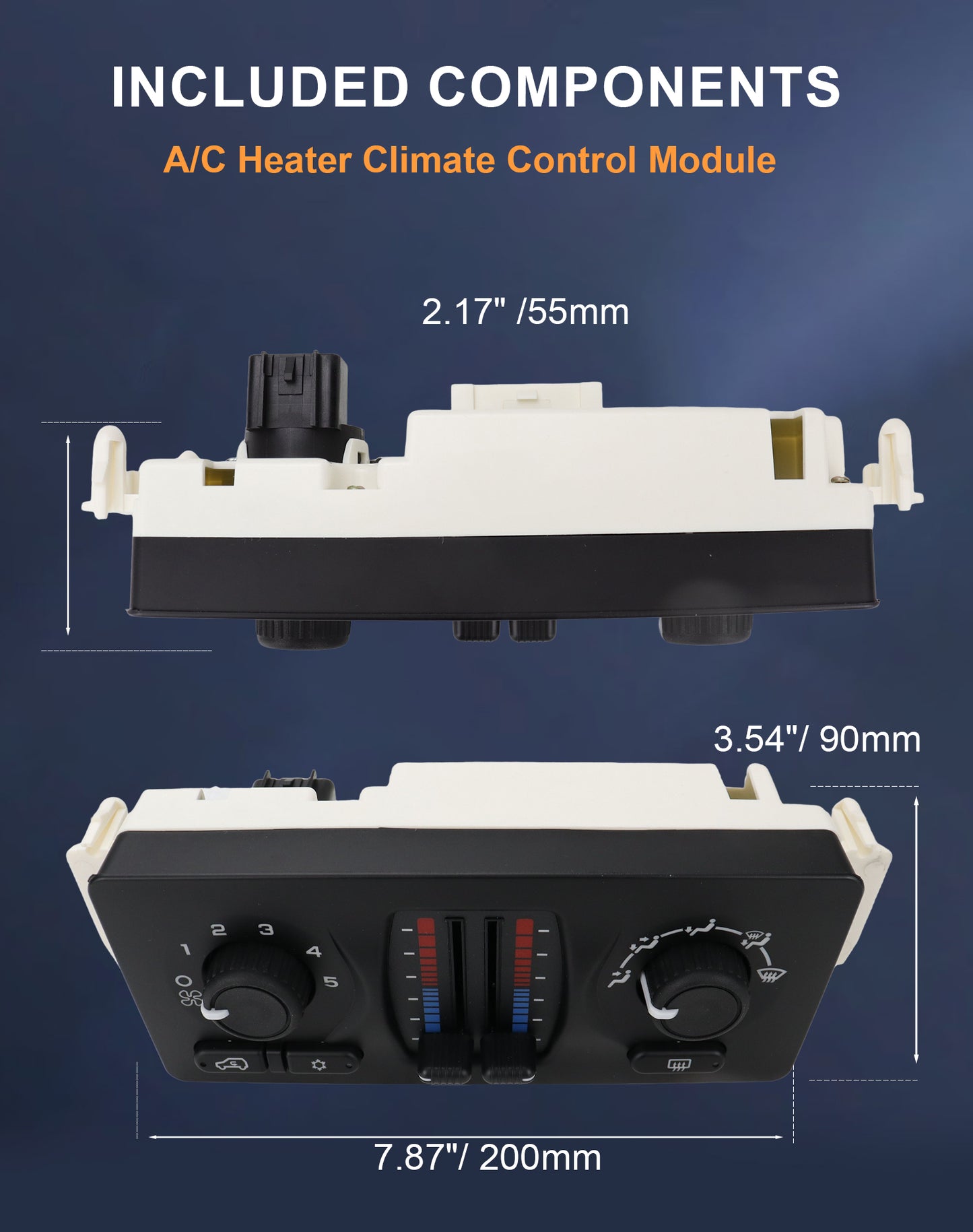 Flecto Climate Control Module Compatible with 2003 2007 GM Vehicles Replacement AC Control Panel Replaces OEM Part 599-210XD Easy Installation and Durable Build