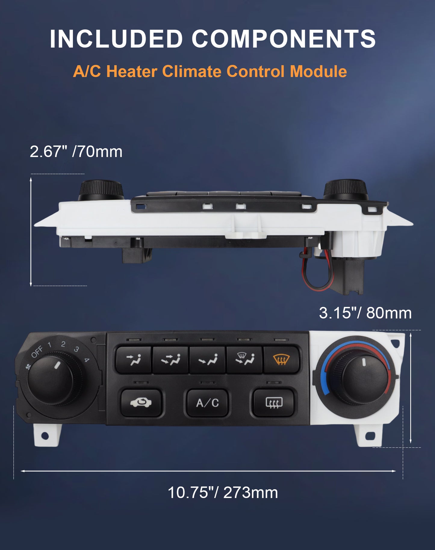 Flecto 599-268 A/C Heater Climate Control Module - HVAC Switch Panel, Plug and Play - Compatible with 1998-2000 Honda Accord & 1998-2004 Honda Odyssey Replace# 79600-S84-A01ZA