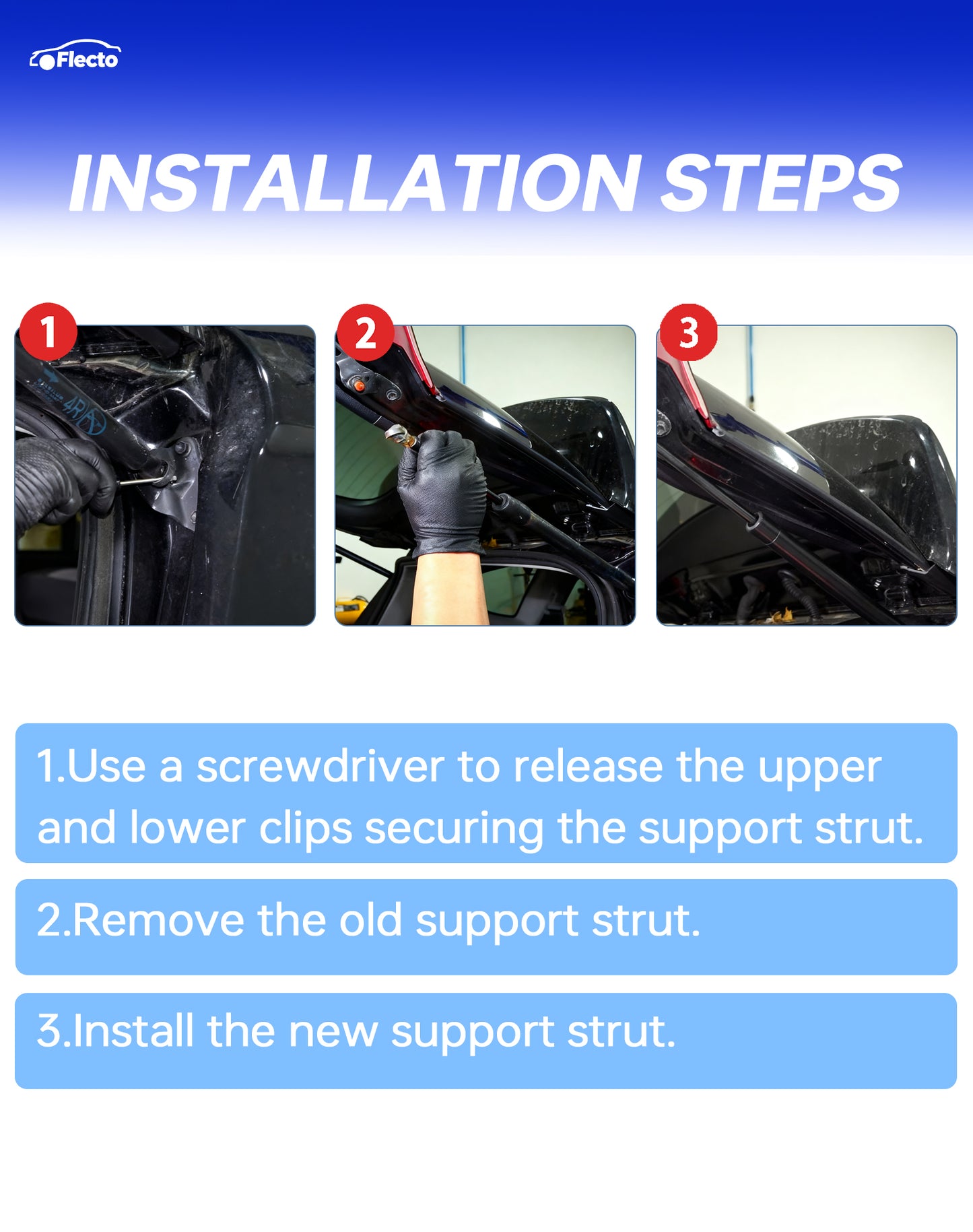 Flecto Left & Right Liftgate Struts, Electric Rear Hatch Lift, Trunk Tailgate Power Shock Support, Compatible with 2013-2018 Toyota RAV4 2.5L, Replace# 6892009010 6891009010, 2 Set