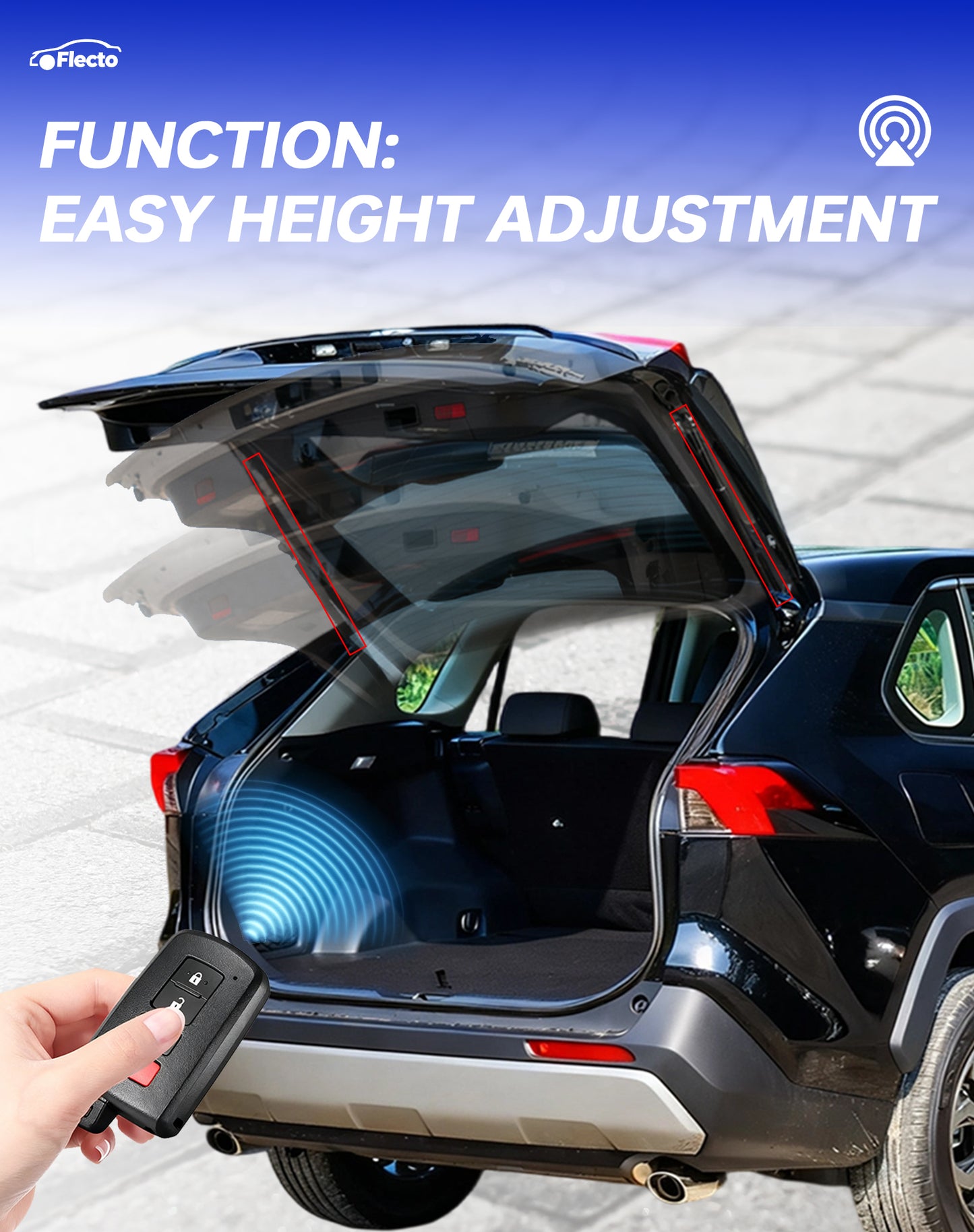 Flecto Left & Right Liftgate Struts, Electric Rear Hatch Lift, Trunk Tailgate Power Shock Support, Compatible with 2013-2018 Toyota RAV4 2.5L, Replace# 6892009010 6891009010, 2 Set