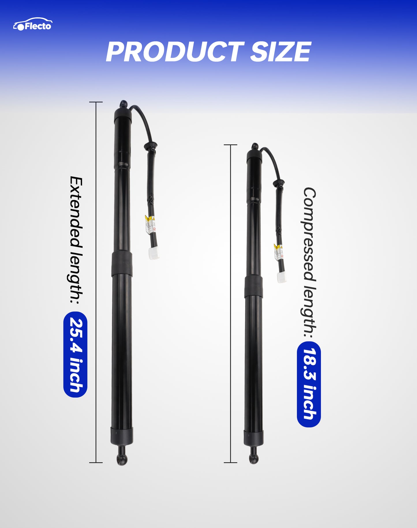 Flecto Left & Right Liftgate Struts, Electric Rear Hatch Lift, Trunk Tailgate Power Shock Support, Compatible with 2014-2019 Toyota Highlander, Replace# 6892009130 6891009120, 2 Set