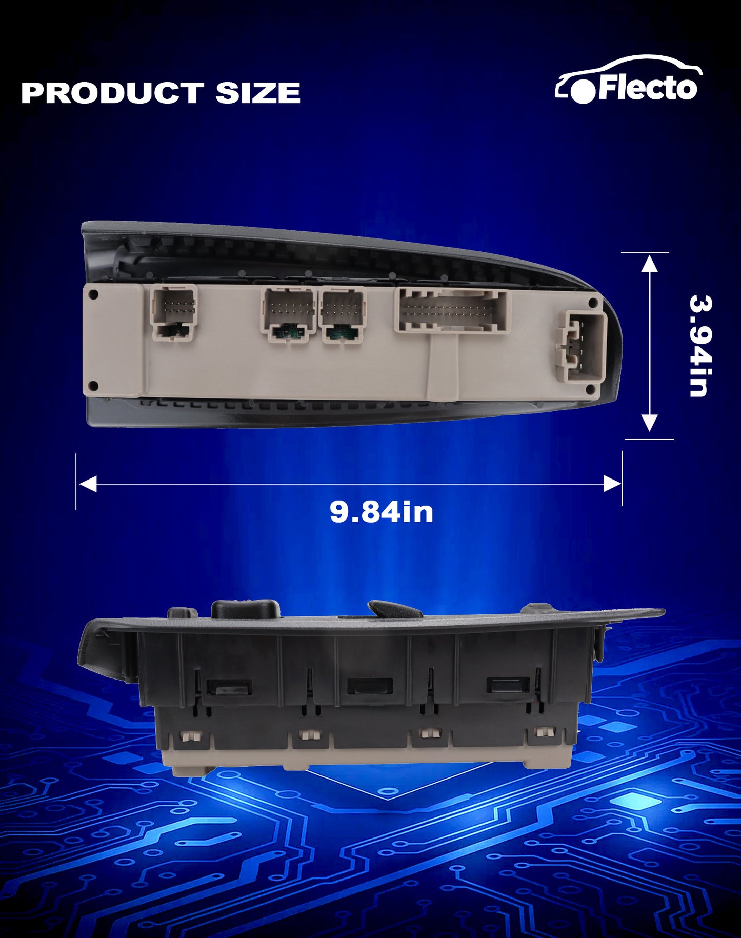 Flecto Master Power Window Switch Driver Side 15883318 with Door Lock & Bezel Compatible with 2003-2007 Chevy Silverado 1500 2500 3500 2003-2007 GMC Sierra 1500 2500 3500 Replace 920-023