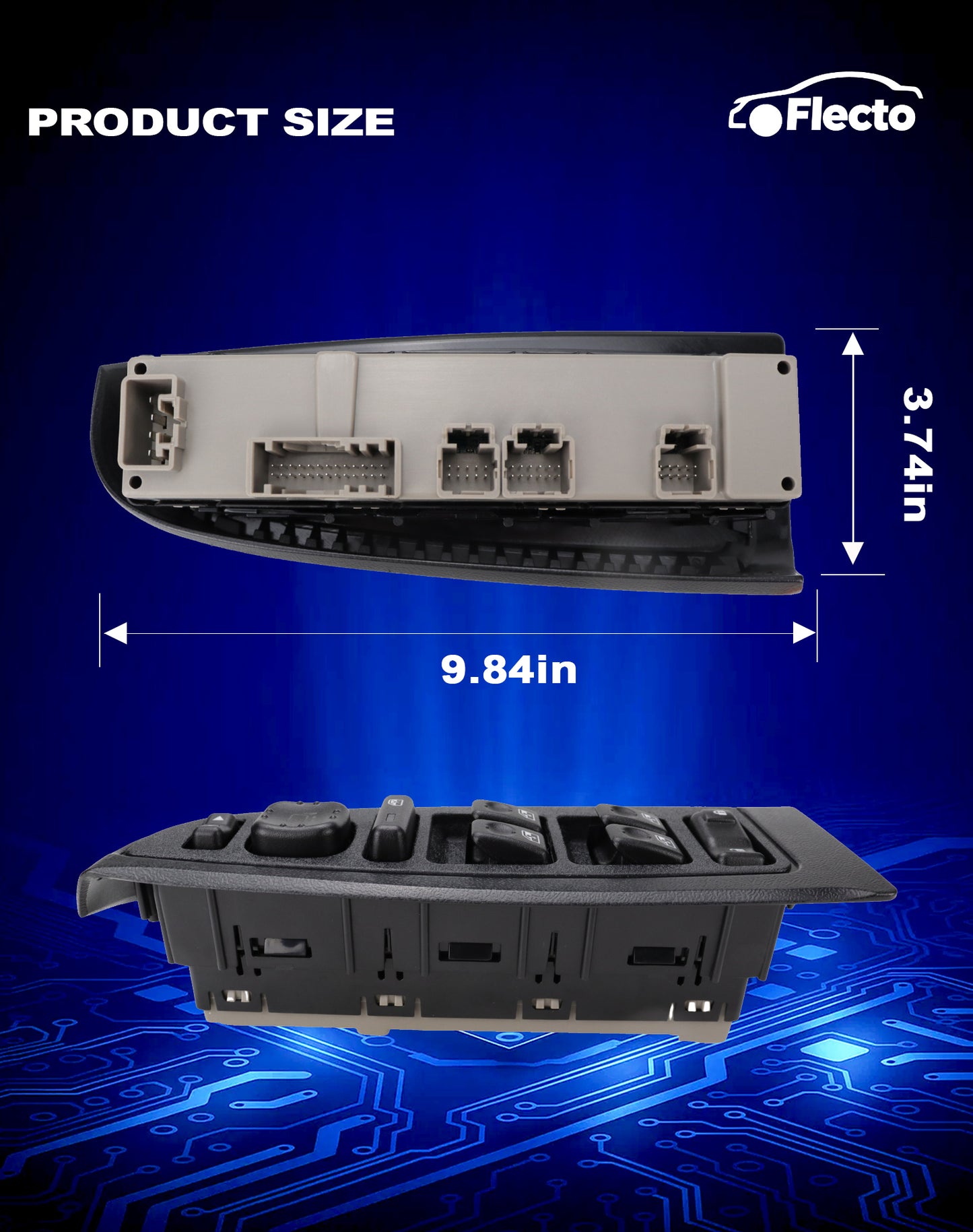 Flecto Master Power Window Switch Driver Side 15883320 with Door Lock Compatible with 03-07 Chevy Avalanche Silverado Suburban Tahoe GMC Yukon Sierra Cadillac Escalade, Replace 920-020 DWS-241