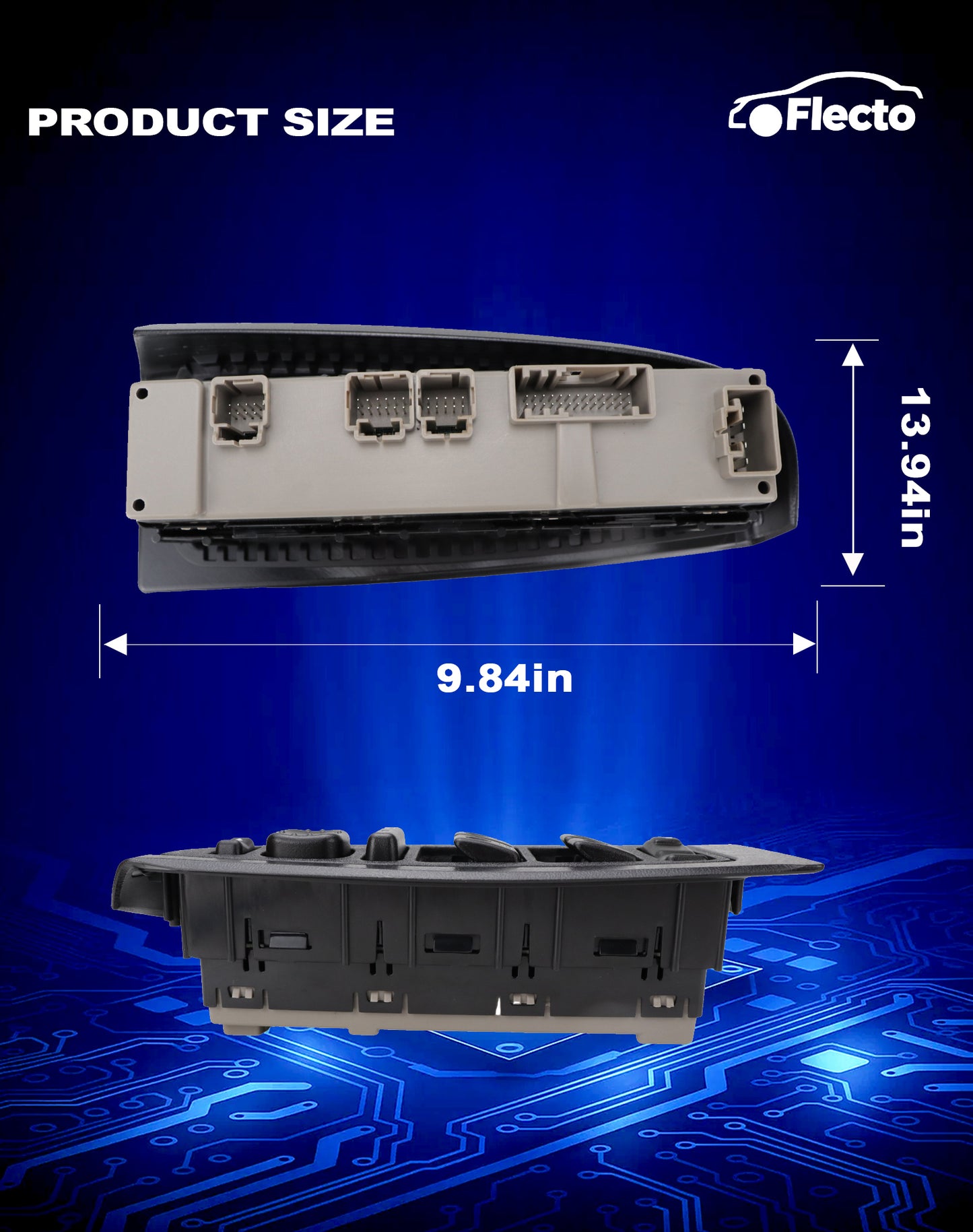 Flecto Master Power Window Switch Driver Side 15883323 with Door Lock & Bezel Compatible with 2003-2007 Chevy Silverado GMC Sierra Yukon Cadillac Escalade Replace DWS-220 901-075