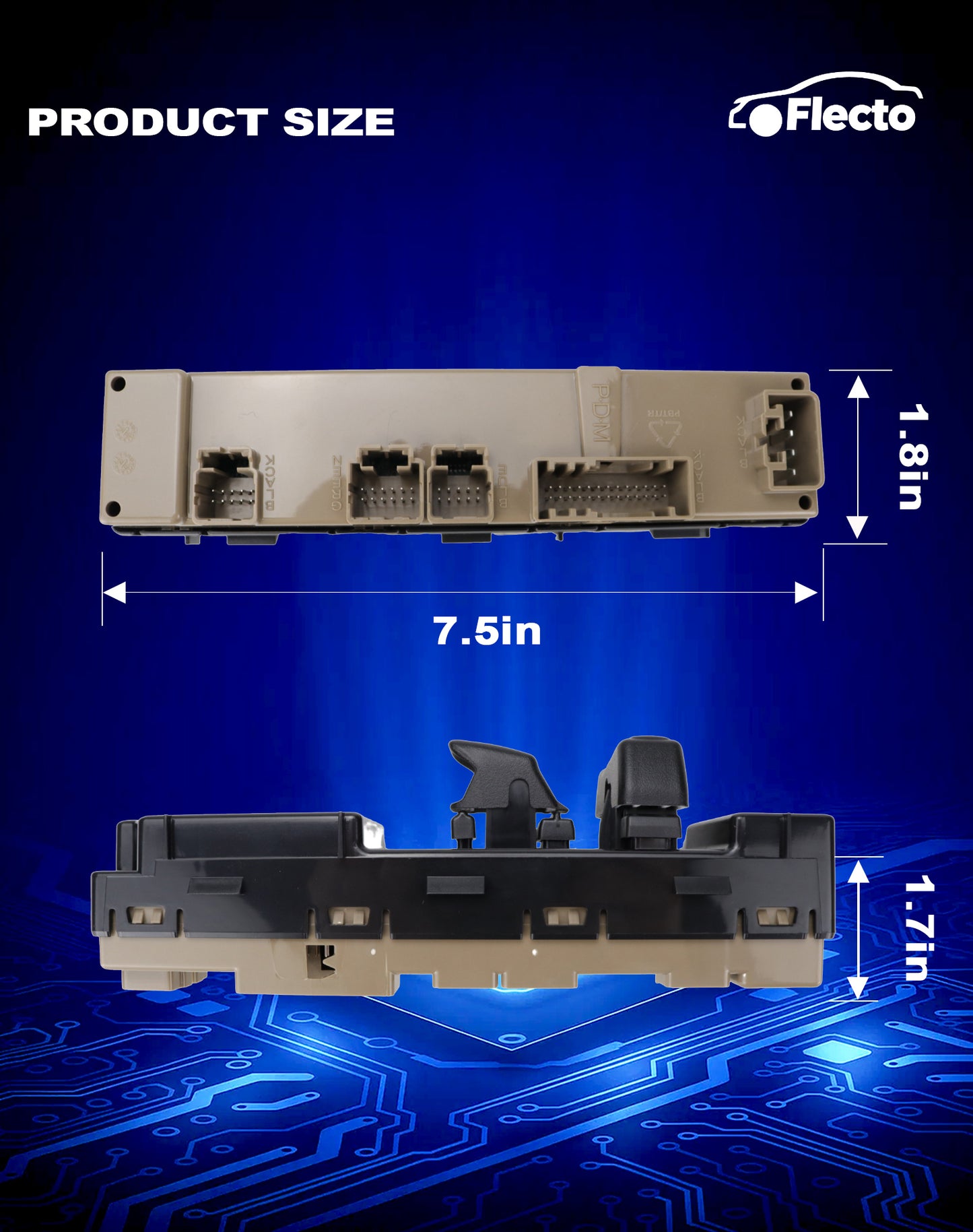 Flecto Power Window Switch Front Passenger Side 19115820 with Door Lock Compatible with 2003-2007 Chevy Avalanche Silverado Suburban Tahoe GMC Yukon Sierra Cadillac Escalade, Replace 920-020 DWS-241